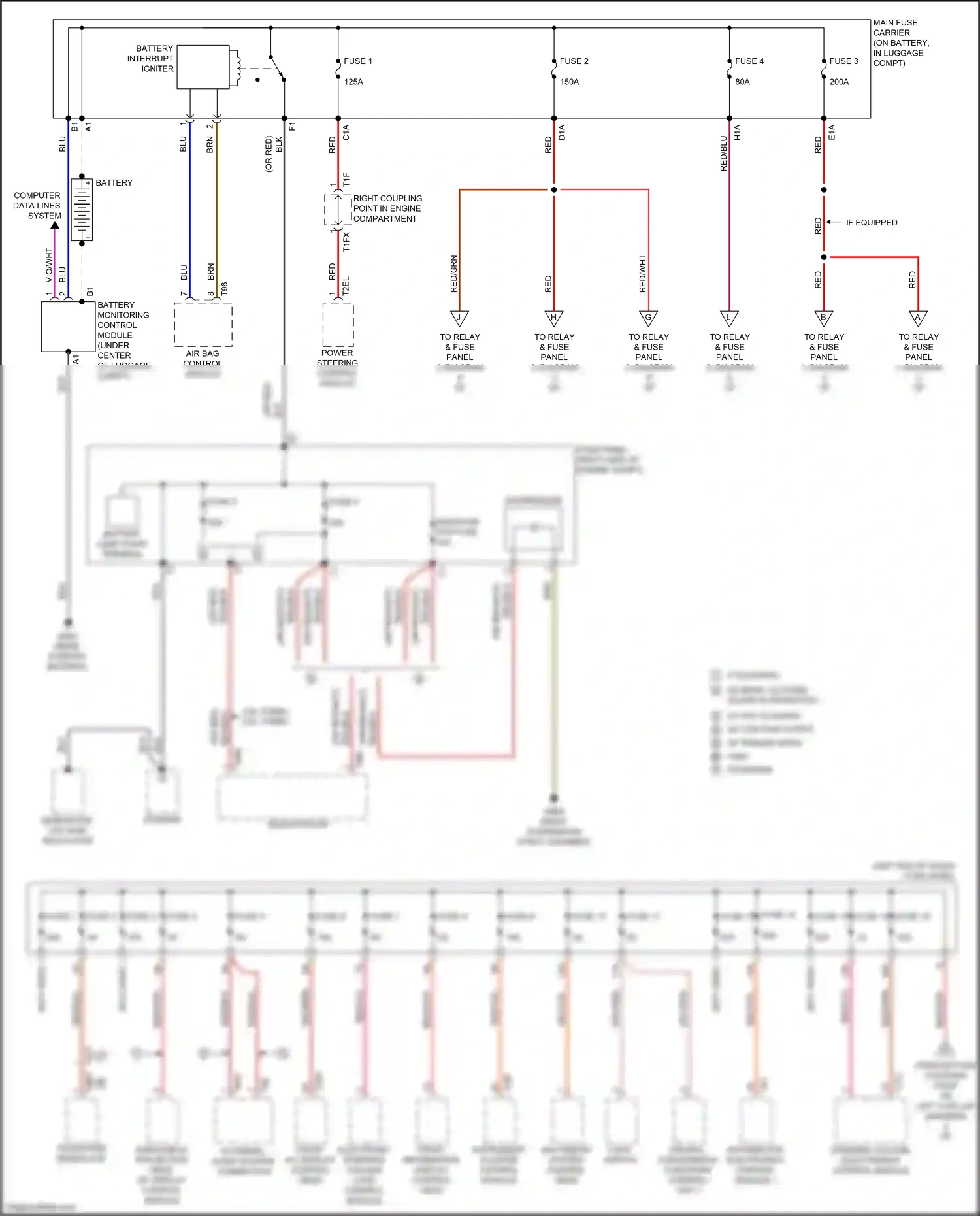 Wiring diagram air bag control module for Audi RS5 F5 (2017-2019) (2 of 9)