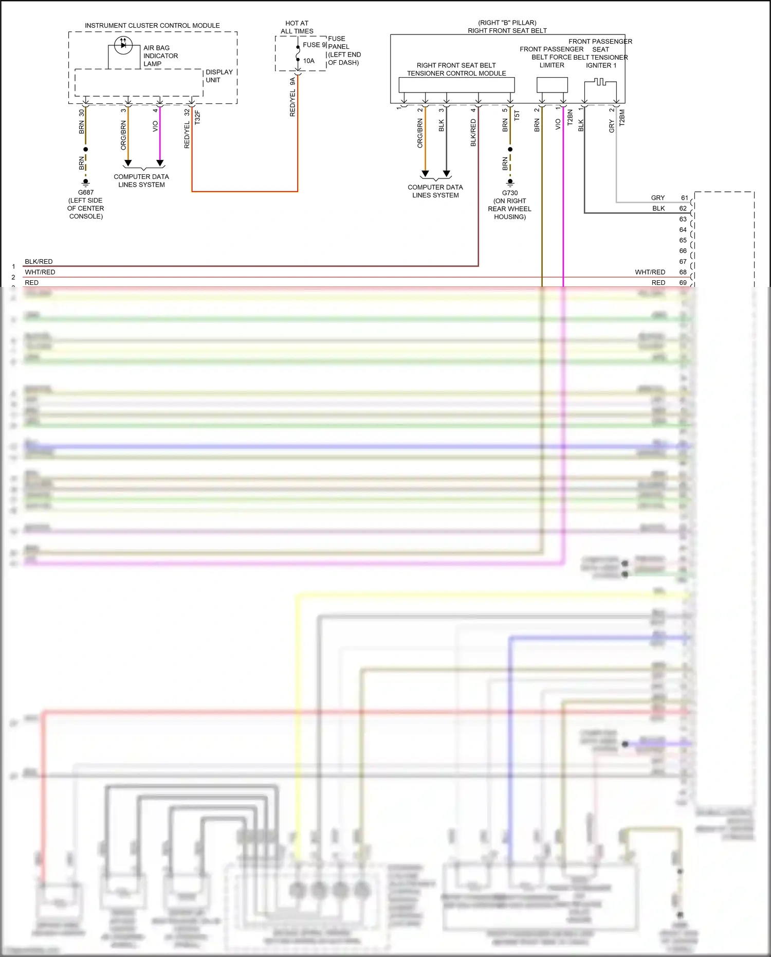 Wiring diagram air bag control module for Audi RS5 F5 (2017-2019) (9 of 9)