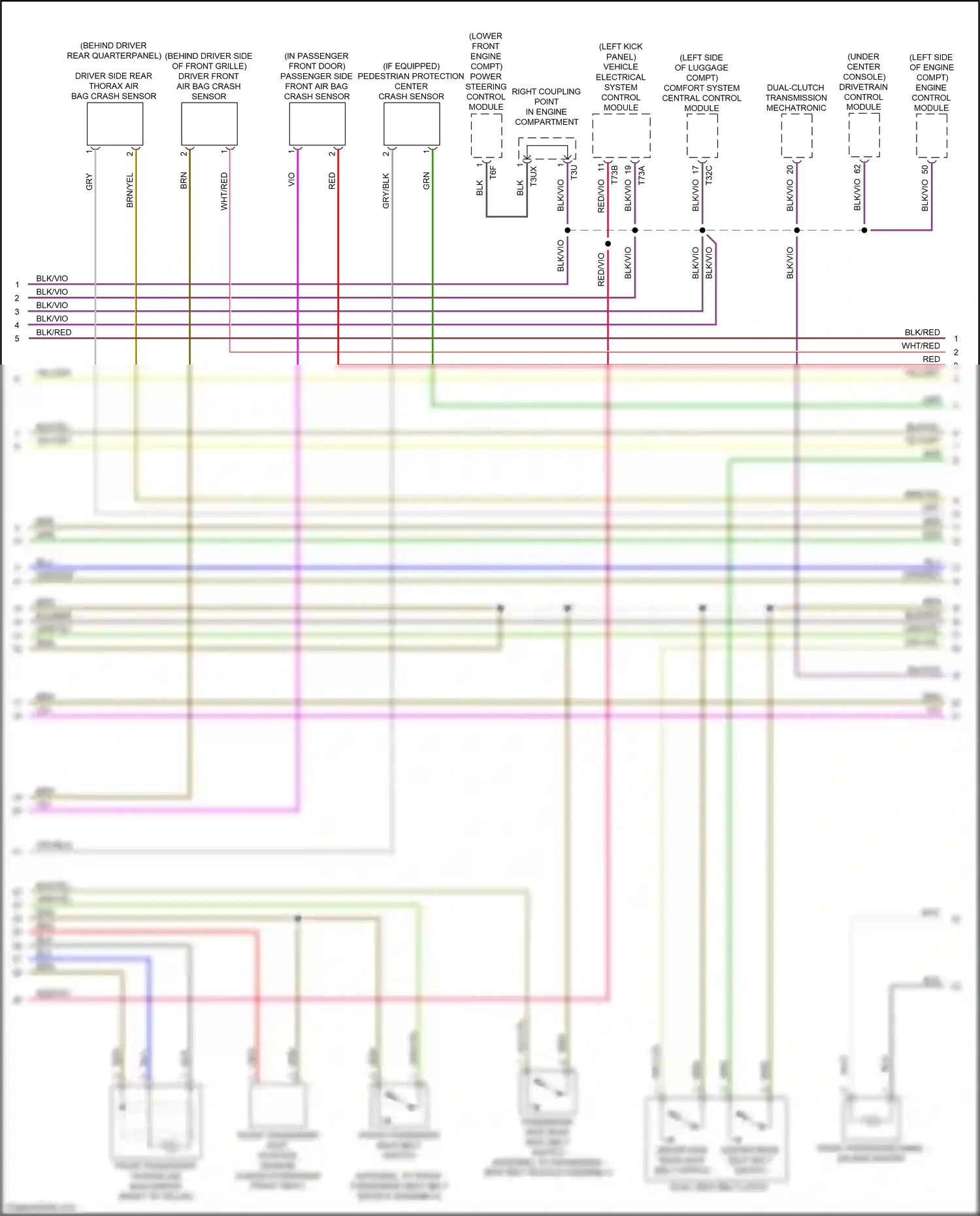 Wiring diagram engine control module for Audi RS5 F5 (2017-2019) (1 of 1)
