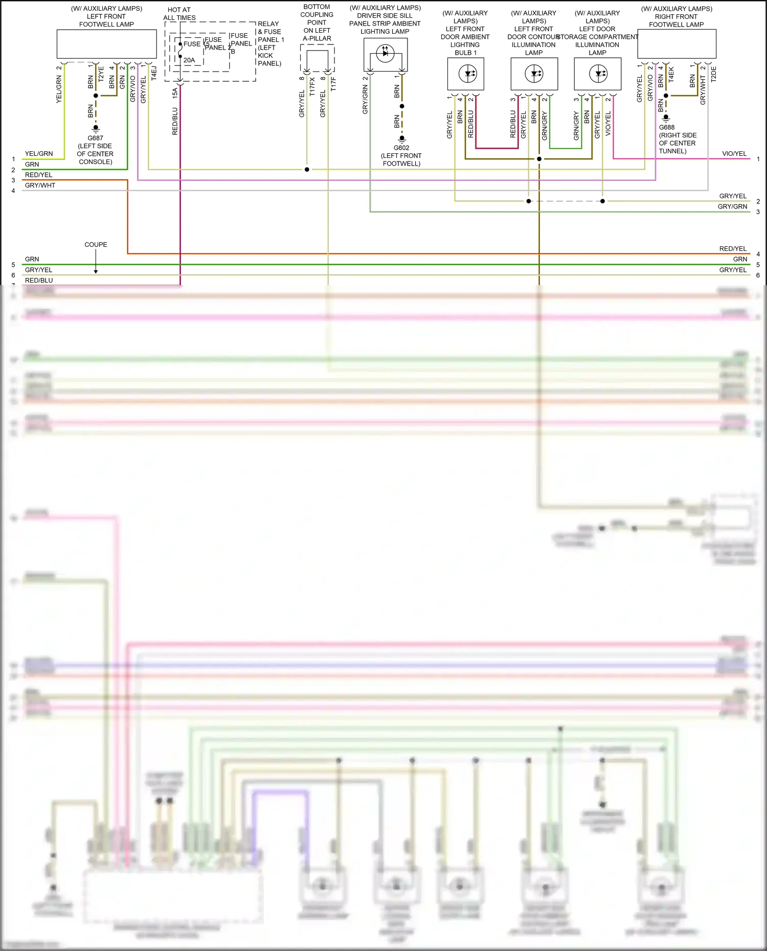 Wiring diagram fuse 15 for Audi RS5 F5 (2017-2019) (1 of 7)