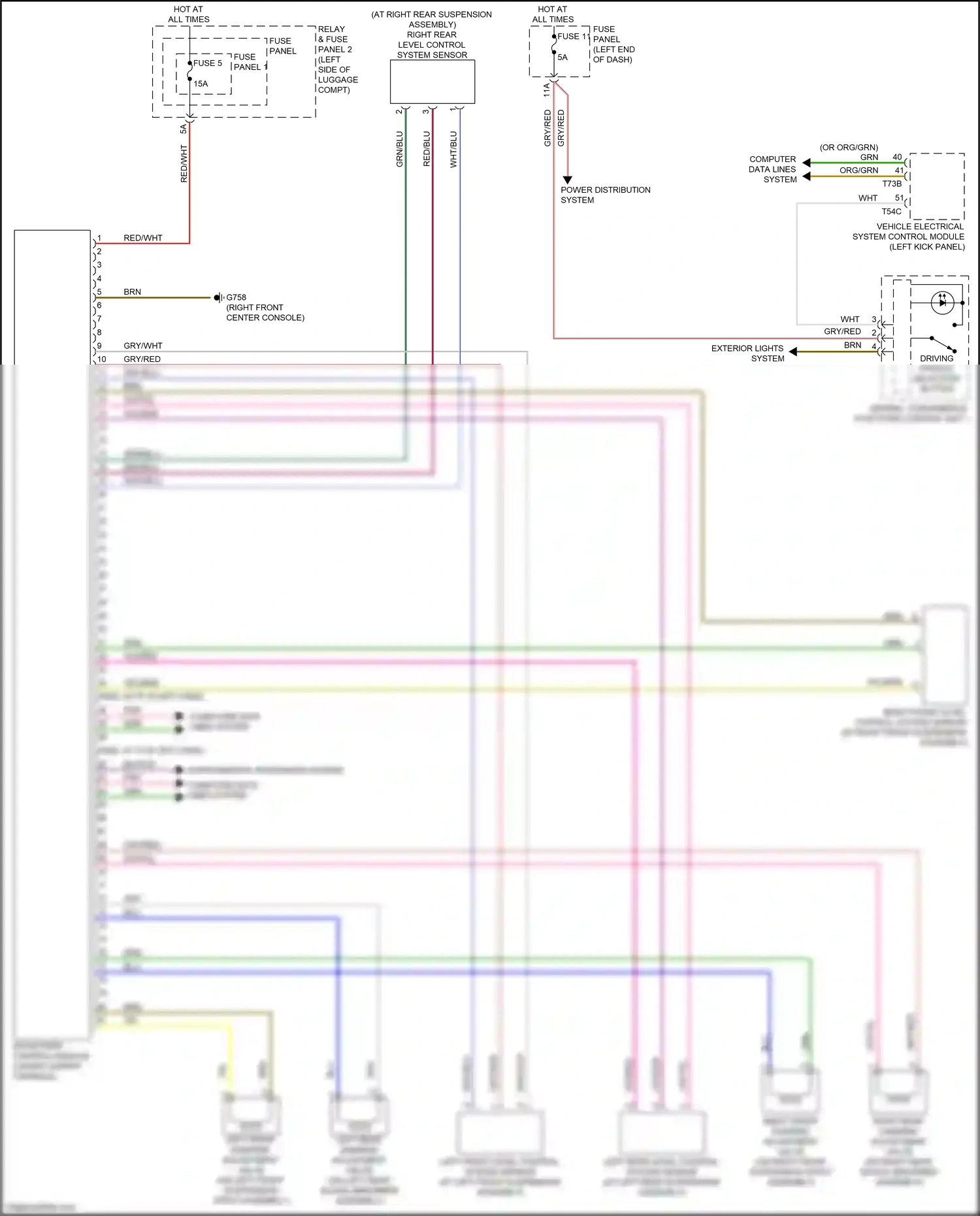 Wiring diagram fuse panel 1 for Audi RS5 F5 (2017-2019) (3 of 27)