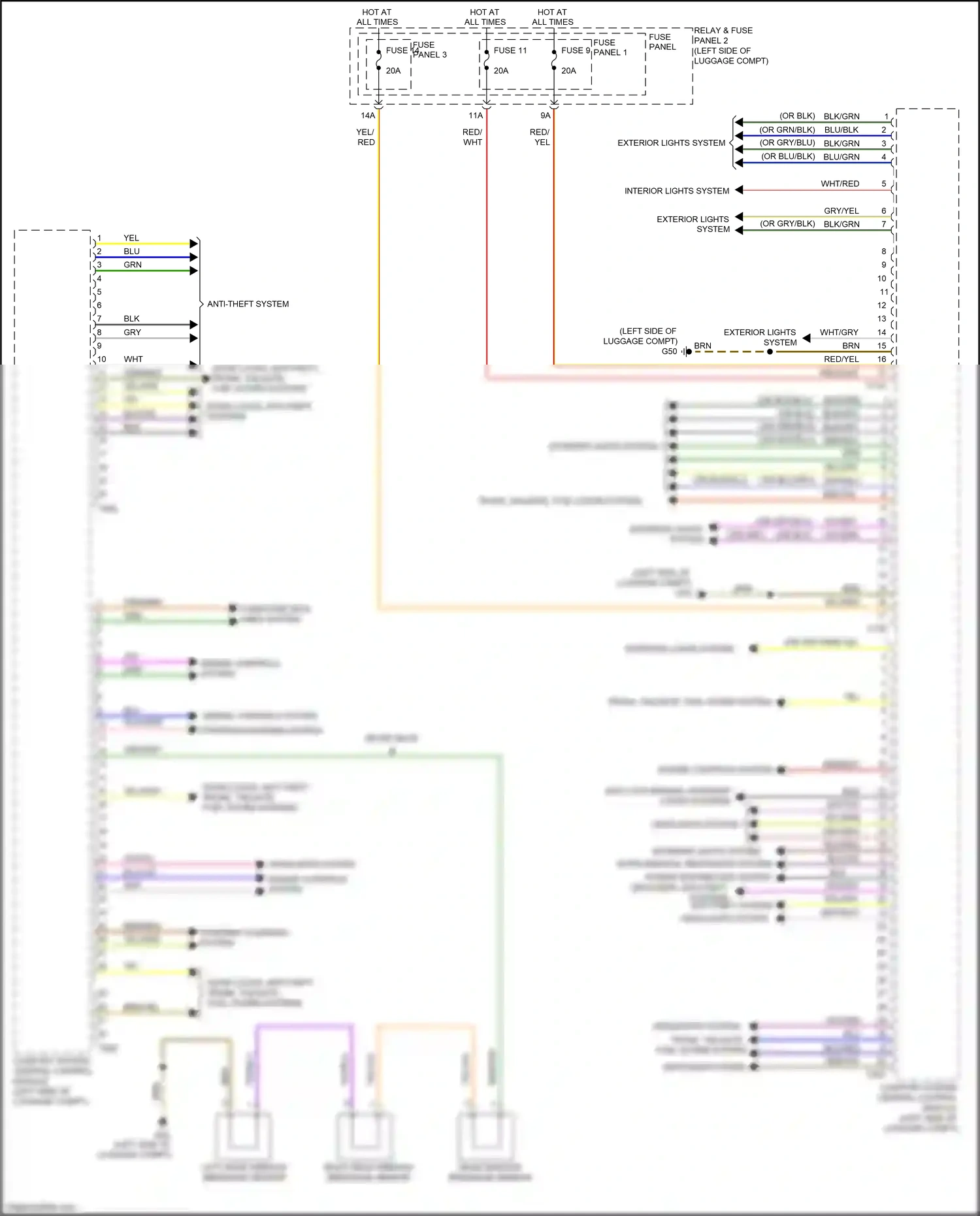 Wiring diagram grn/blk for Audi RS5 F5 (2017-2019) (2 of 17)