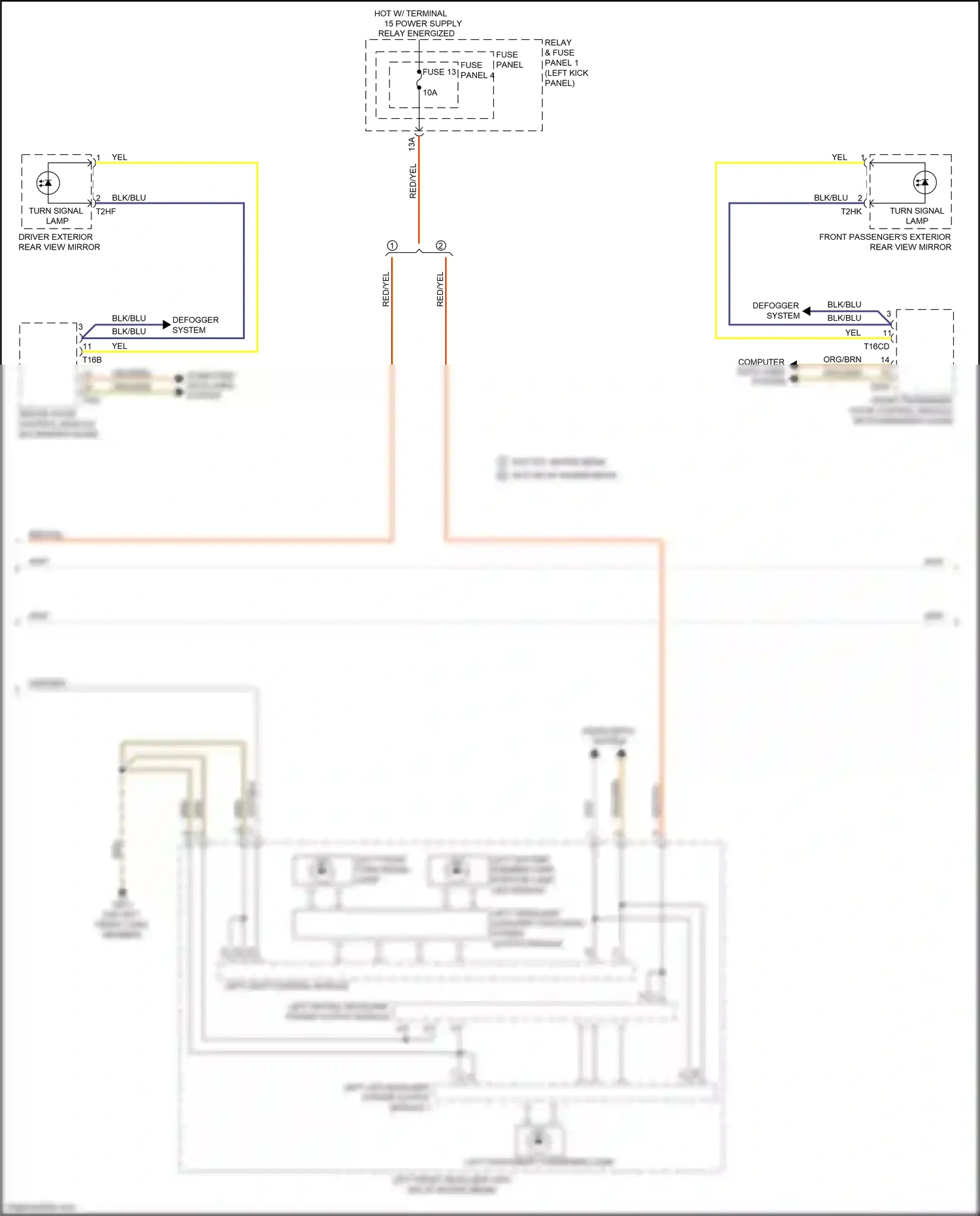 Wiring diagram headlights system for Audi RS5 F5 (2017-2019) (4 of 7)