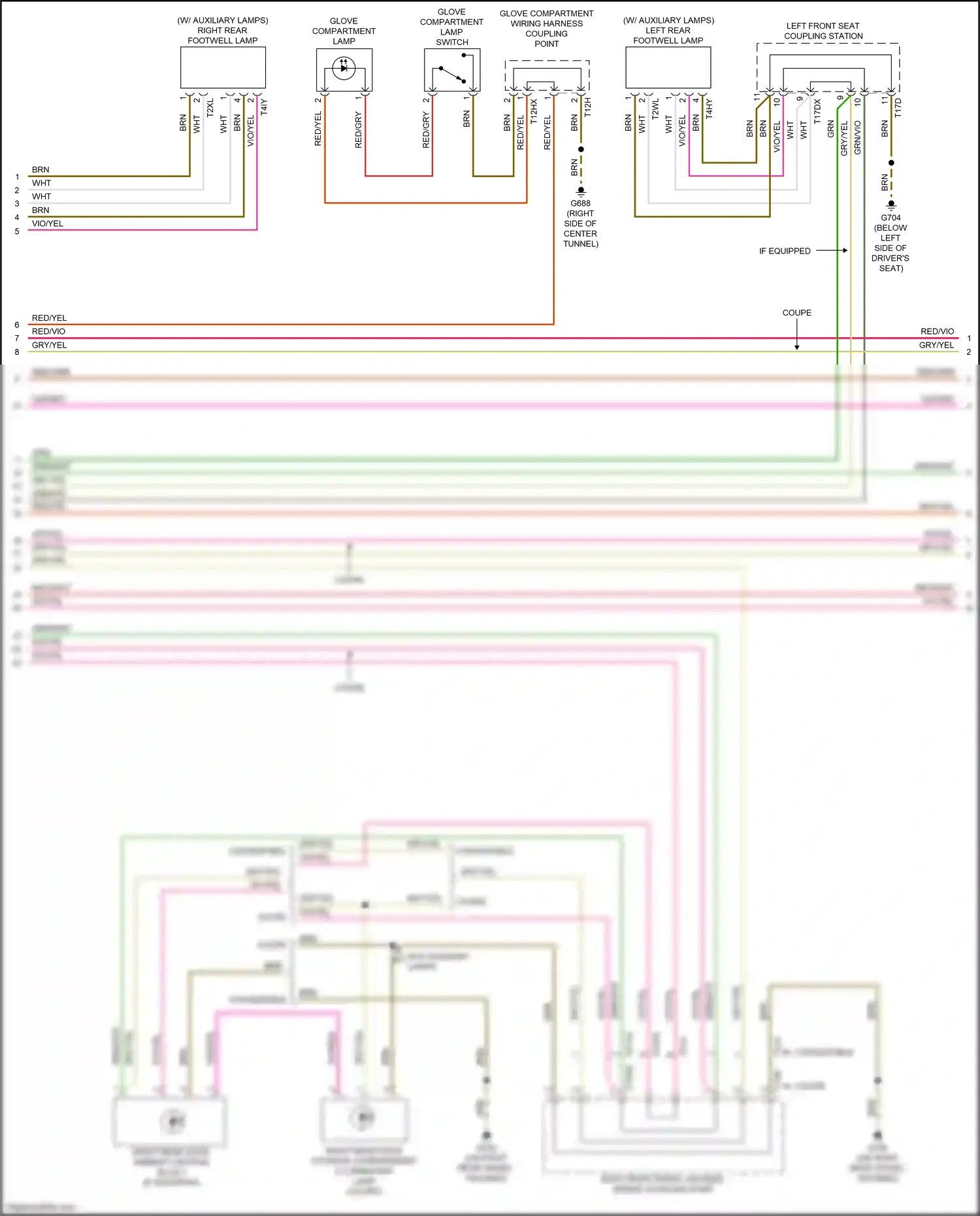 Wiring diagram left front seat coupling station for Audi RS5 F5 (2017-2019) (11 of 15)