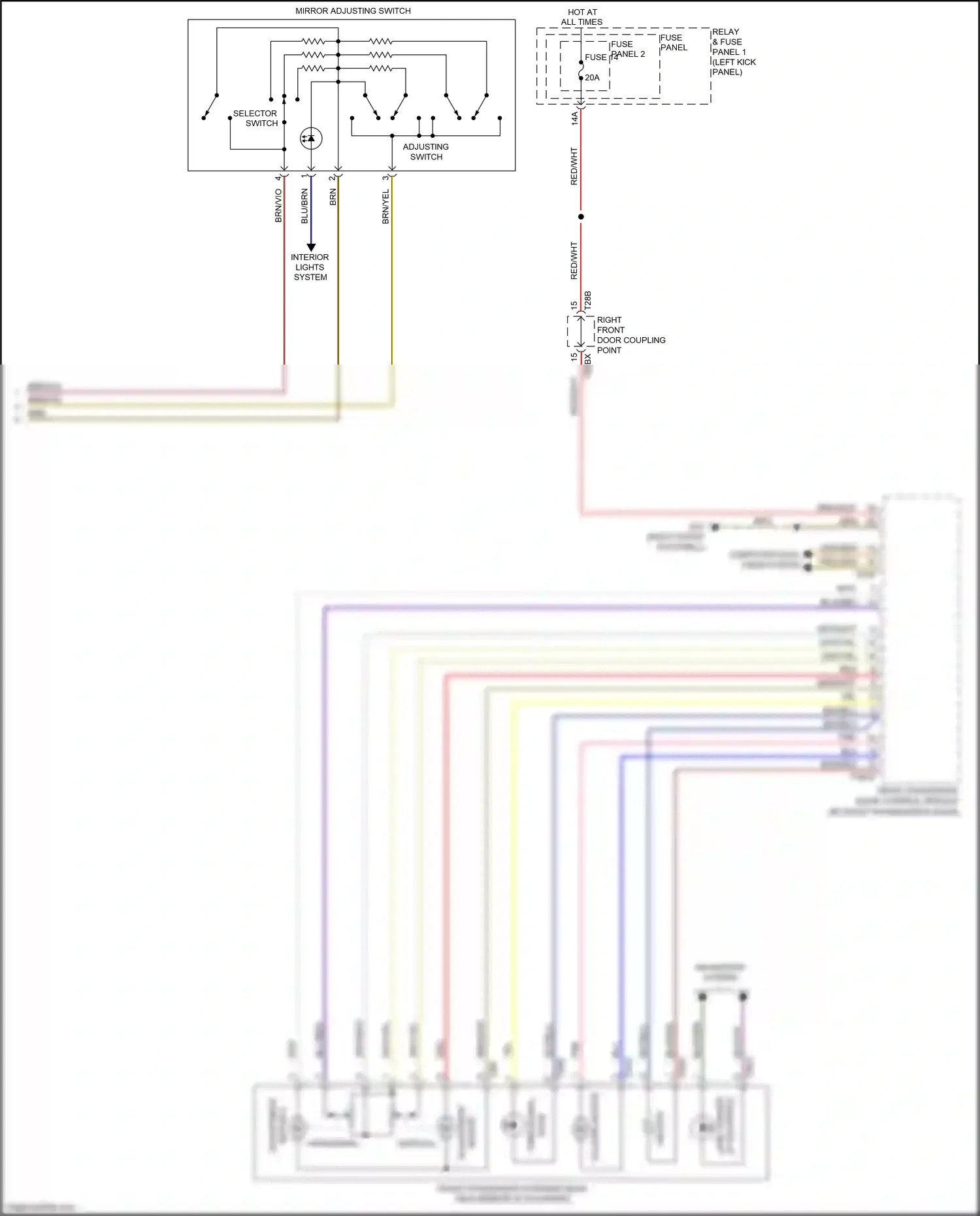 Wiring diagram motor 2 for Audi RS5 F5 (2017-2019) (2 of 4)