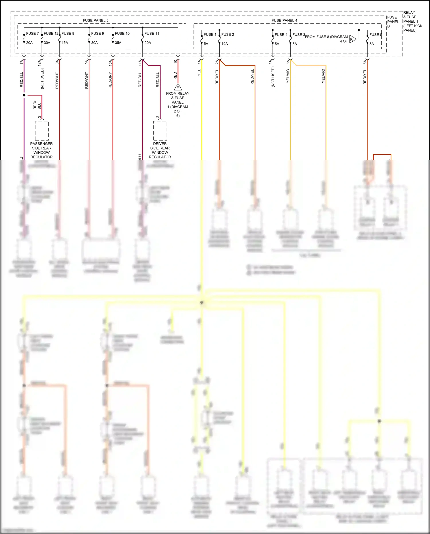 Wiring diagram relay & fuse panel 1 for Audi RS5 F5 (2017-2019) (8 of 63)