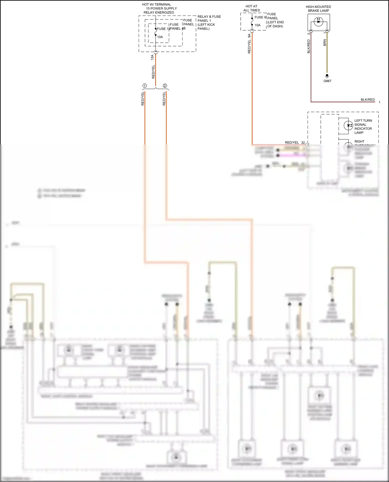 Wiring diagram right light control module for Audi RS5 F5 (2017-2019) (2 of 5)