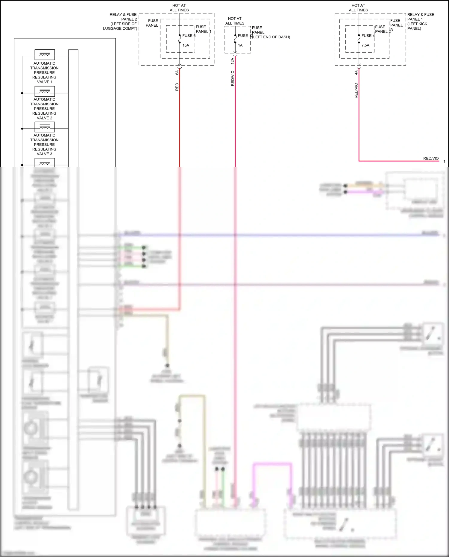 Wiring diagram tiptronic upshift button for Audi RS5 F5 (2017-2019) (1 of 2)