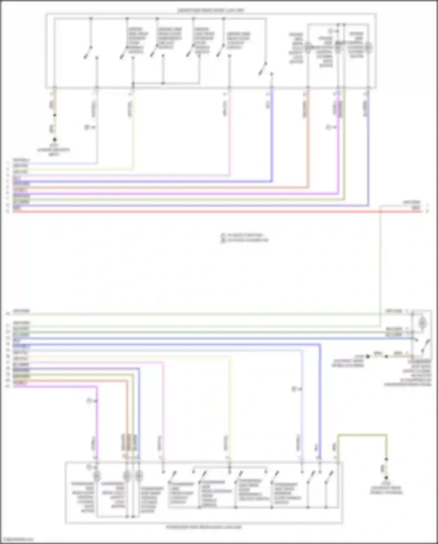 Wiring diagram driver side rear exterior door handle switch for Audi RS6 C8 (2019-2024) (1 of 2)
