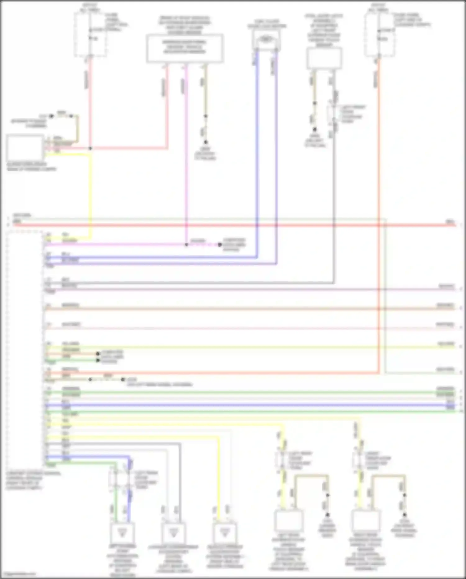 Wiring diagram left front exterior door handle touch sensor for Audi RS6 C8 (2019-2024) (1 of 3)