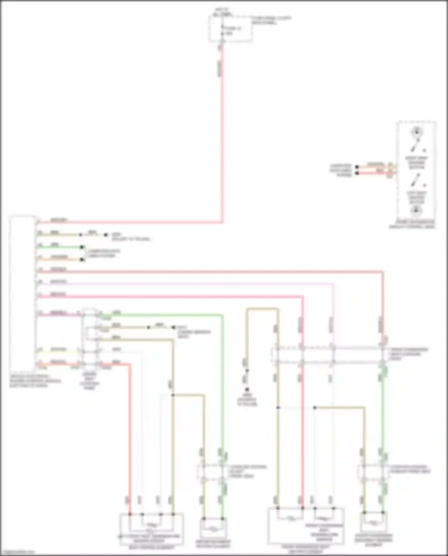 Wiring diagram left front seat temperature sensor driver seat heating element for Audi RS6 C8 (2019-2024) (2 of 3)