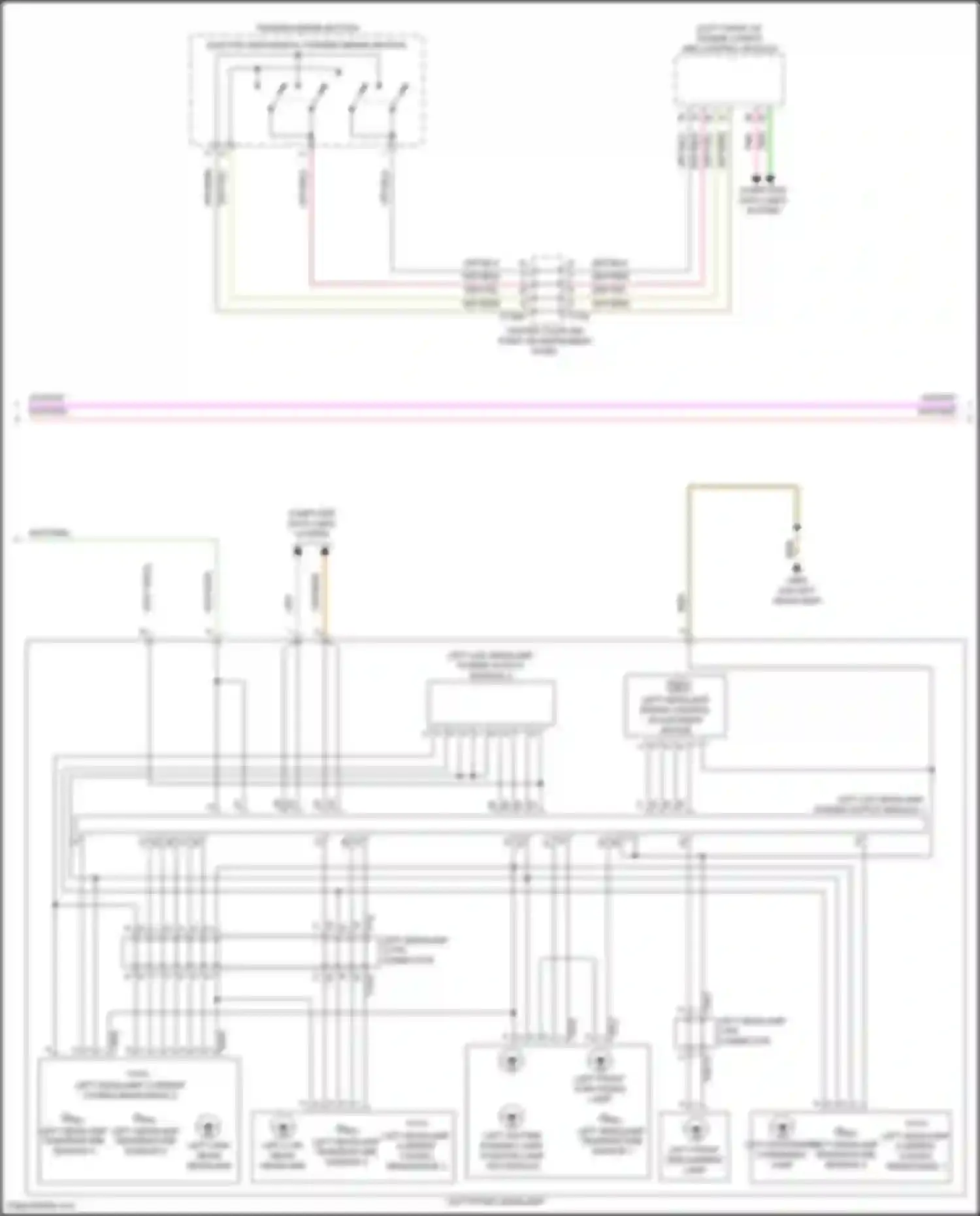 Wiring diagram left led headlamp power output module 1 for Audi RS6 C8 (2019-2024) (5 of 6)