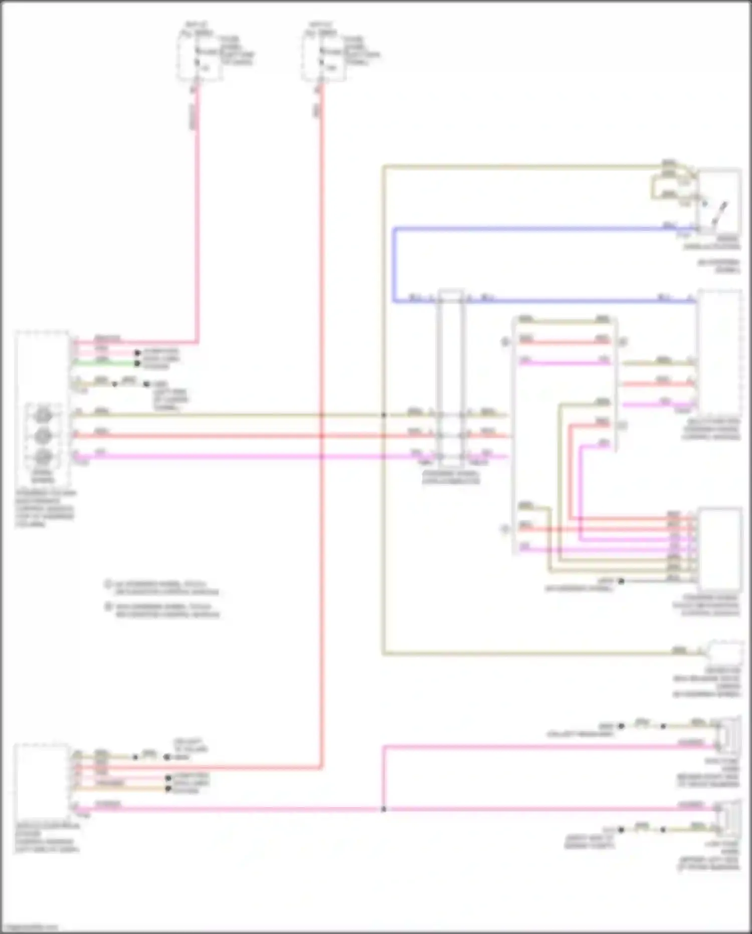 Wiring diagram low tone horn for Audi RS6 C8 (2019-2024) (2 of 2)
