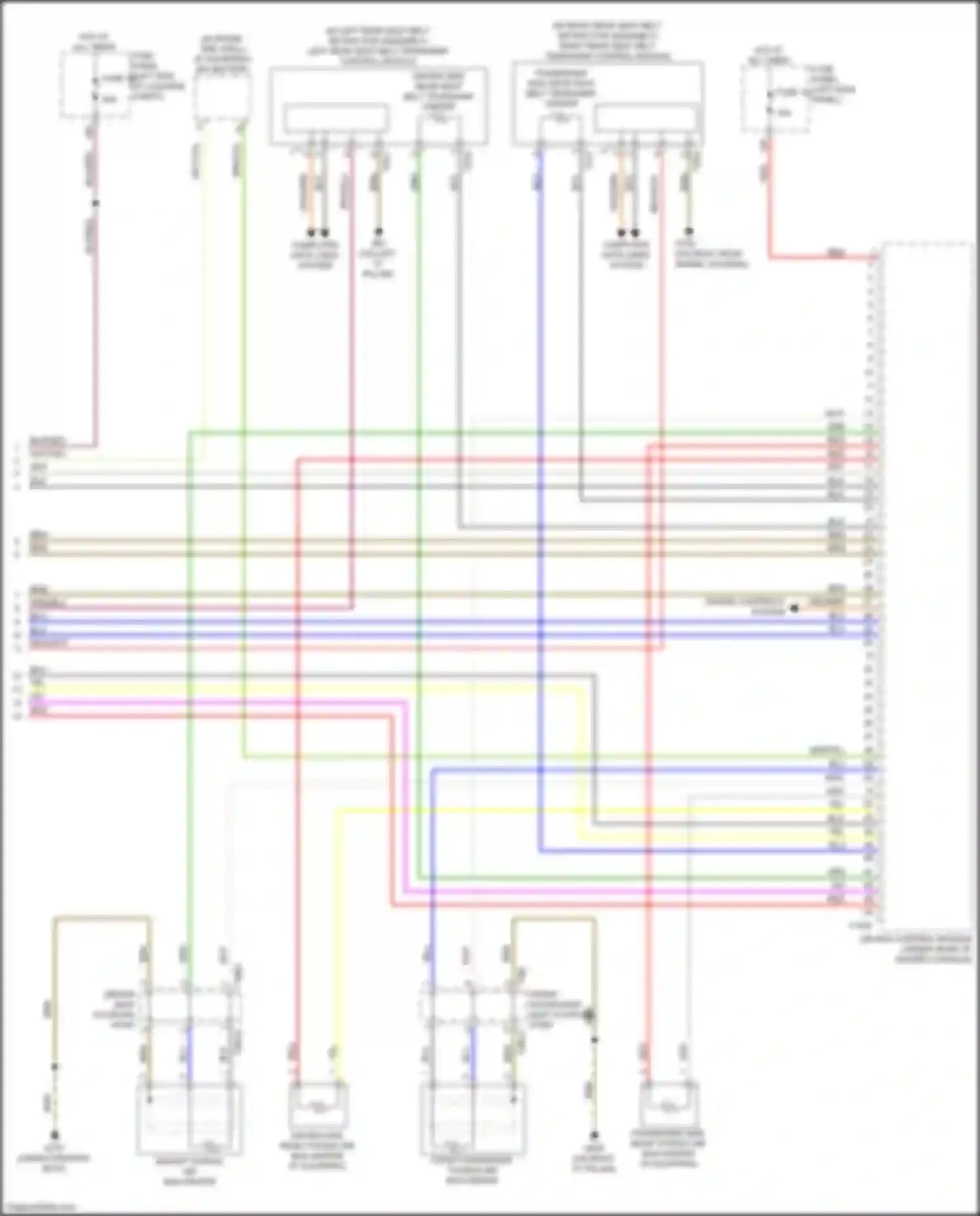 Wiring diagram passenger side rear thorax air bag igniter for Audi RS6 C8 (2019-2024) (1 of 1)