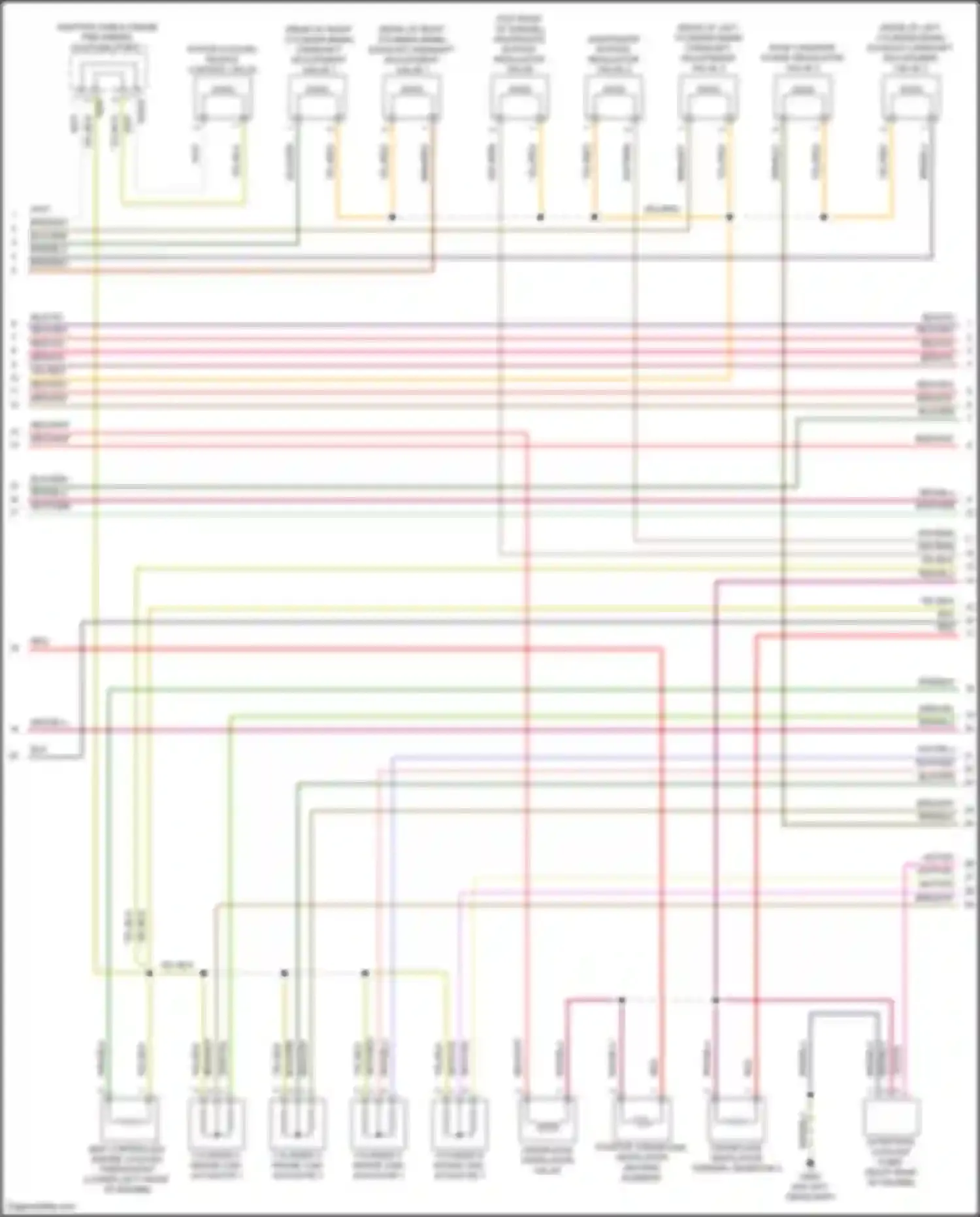 Wiring diagram piston cooling nozzle control valve for Audi RS6 C8 (2019-2024) (2 of 2)