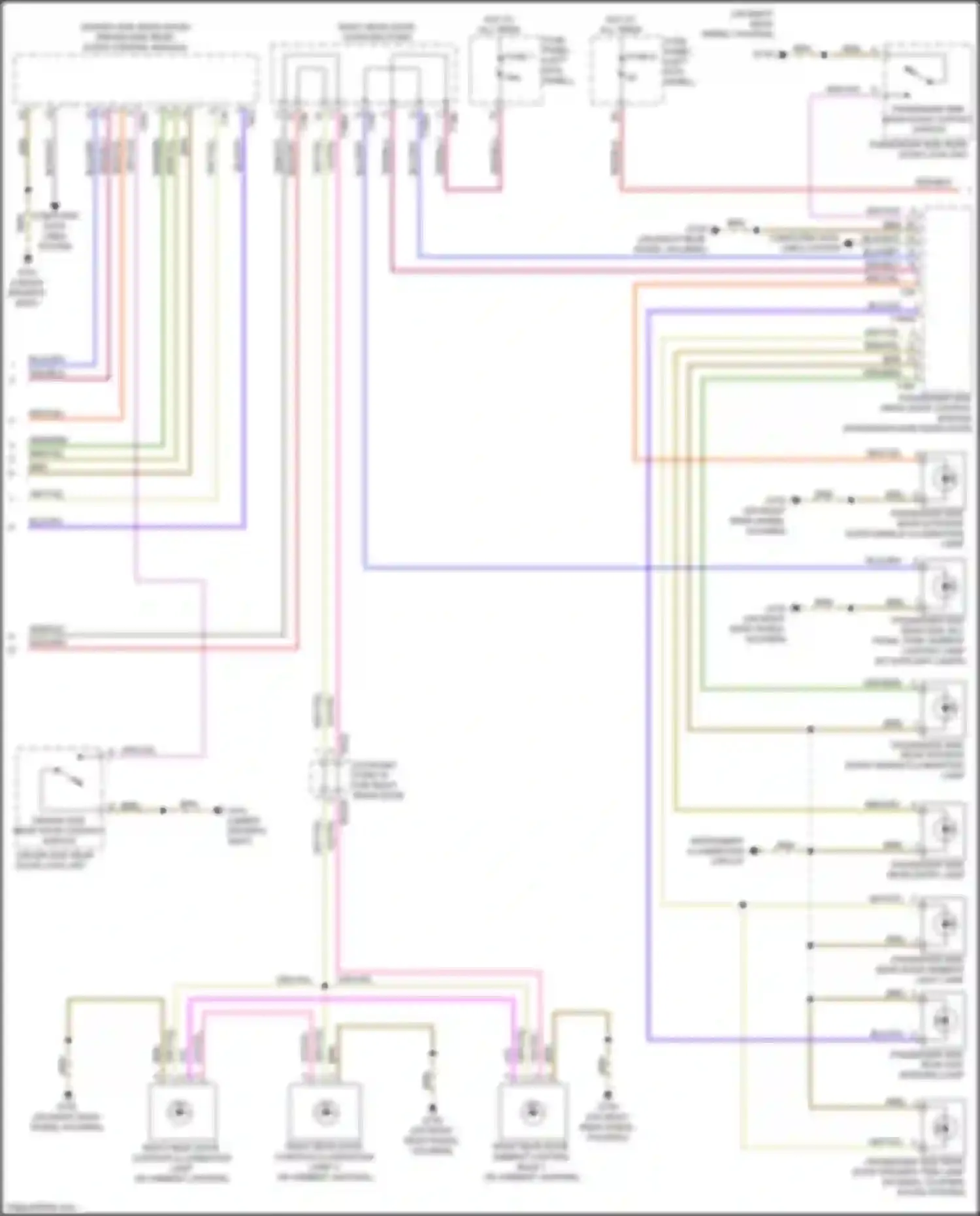Wiring diagram right rear door coupling point for Audi RS6 C8 (2019-2024) (5 of 19)