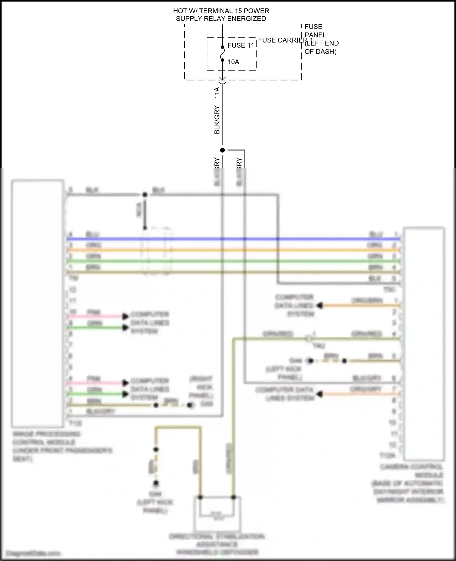 Audi RS7 I facelift (2014-2018) camera control module wiring diagram  (2 of 3)