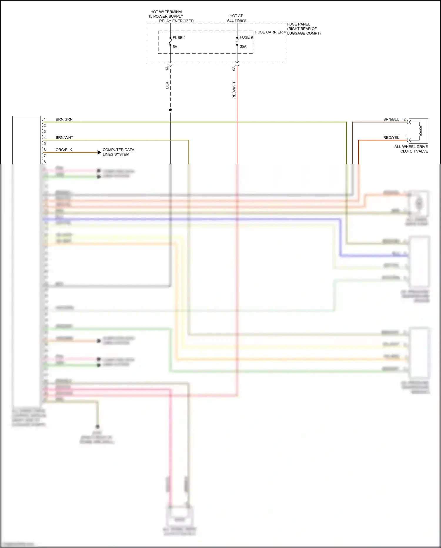 Audi RS7 I facelift (2014-2018) computer data lines system wiring diagram  (107 of 115)