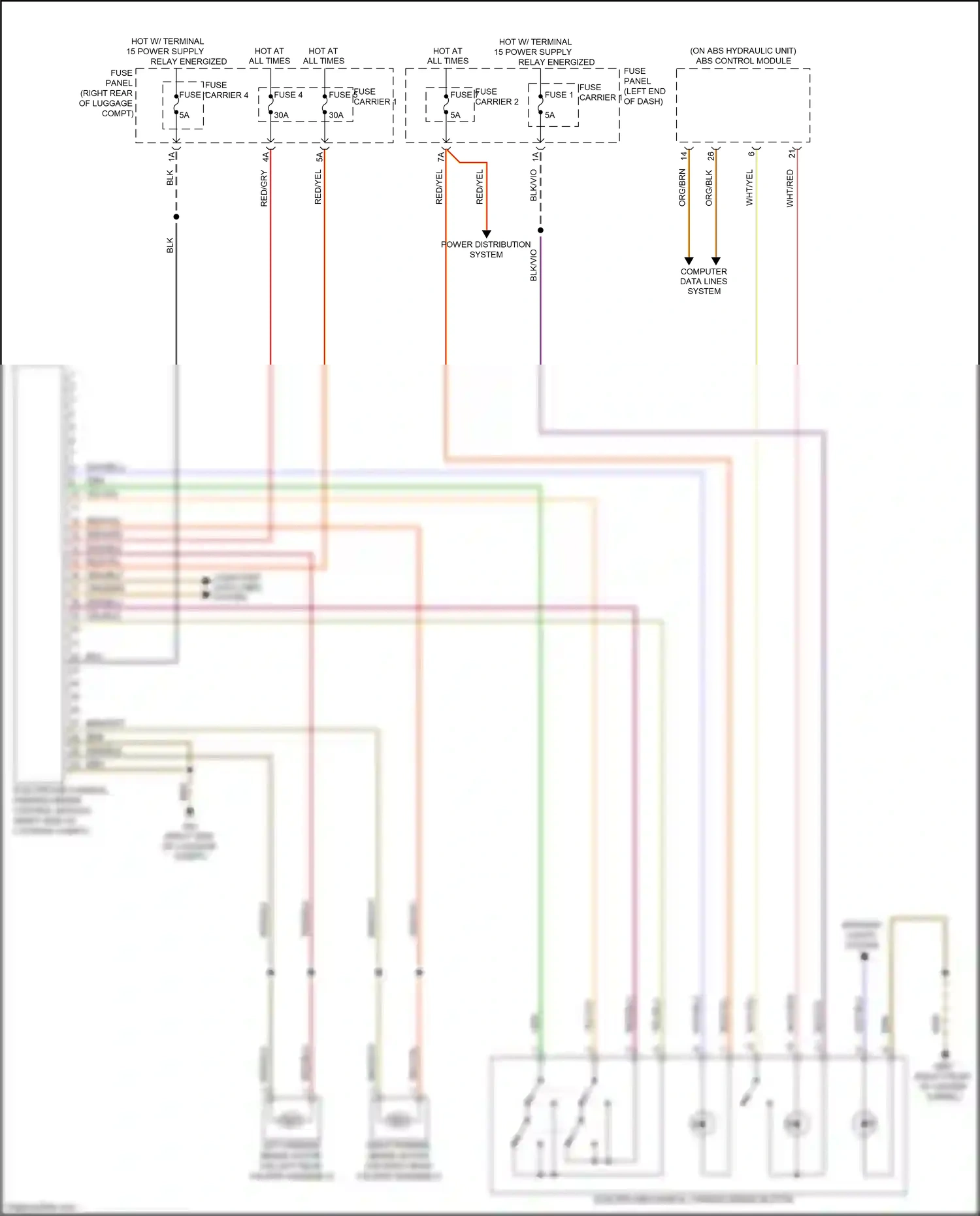 Audi RS7 I facelift (2014-2018) computer data lines system wiring diagram  (82 of 115)