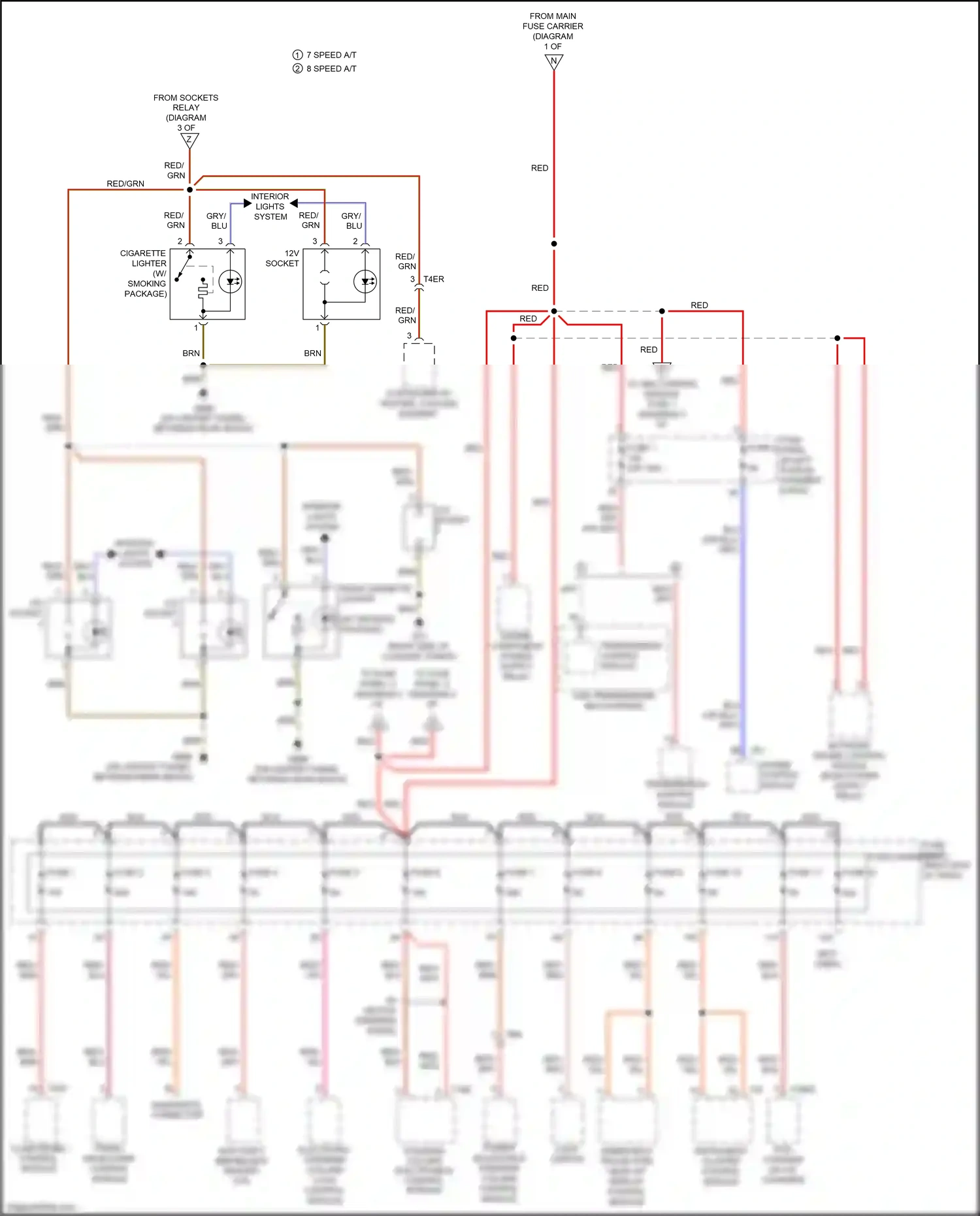Audi RS7 I facelift (2014-2018) electronic steering column lock control module wiring diagram  (2 of 3)