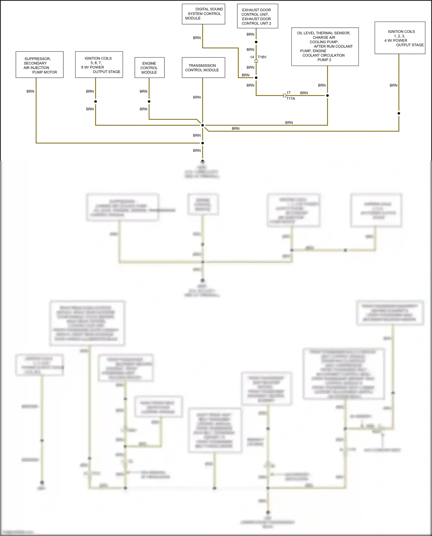 Audi RS7 I facelift (2014-2018) engine control module wiring diagram  (6 of 15)
