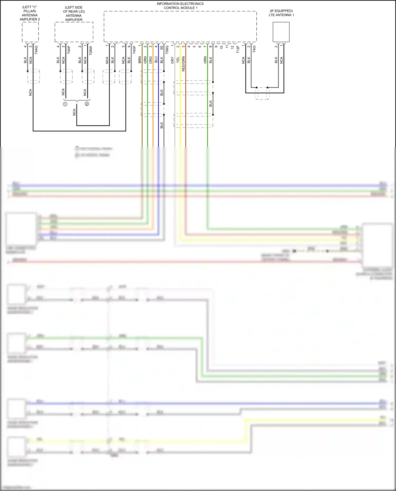 Audi RS7 I facelift (2014-2018) external audio source connection wiring diagram  (2 of 8)