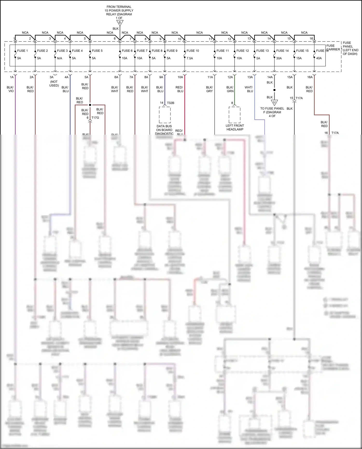 Audi RS7 I facelift (2014-2018) headlamp range control module wiring diagram  (5 of 5)