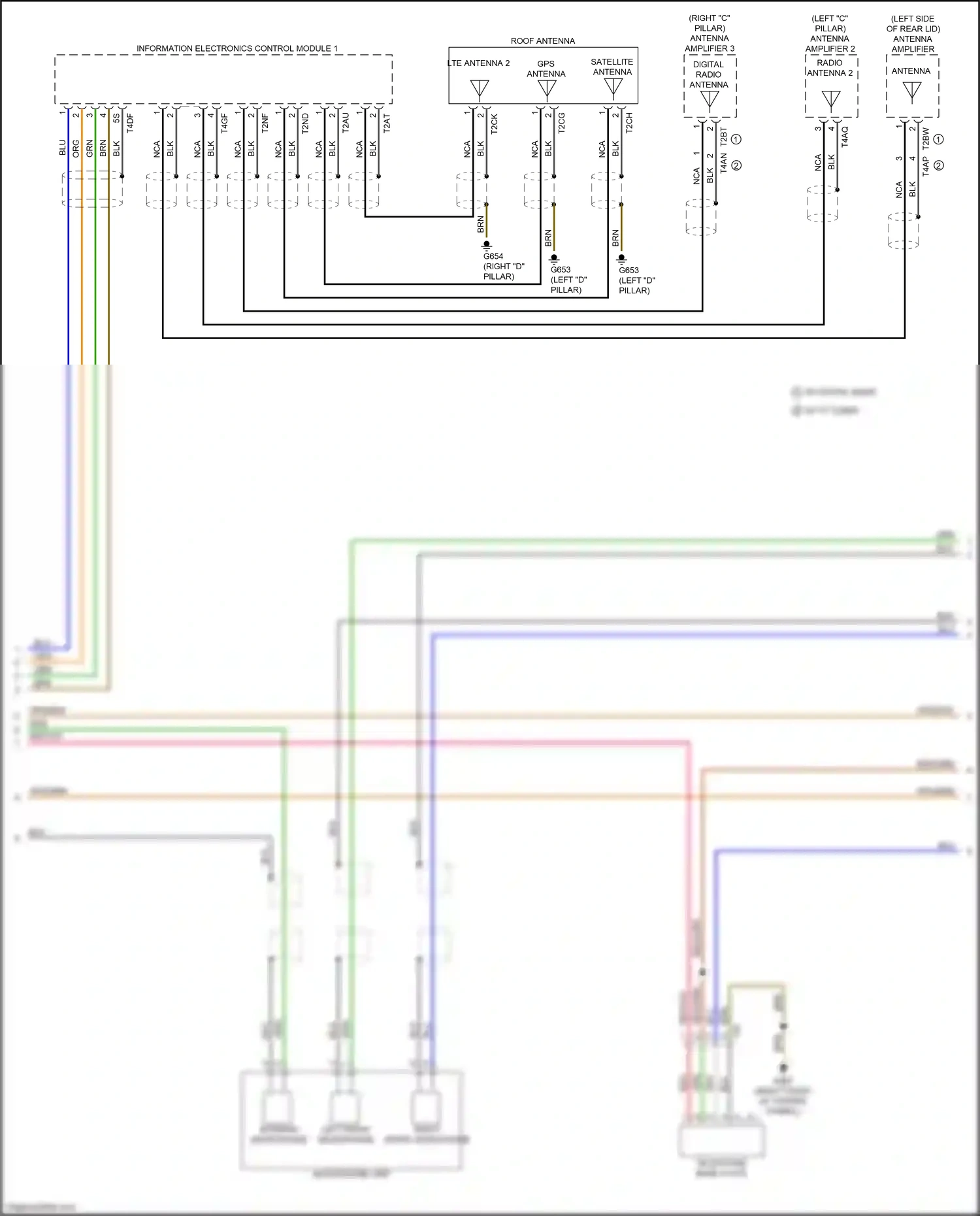 Audi RS7 I facelift (2014-2018) information electronics control module 1 wiring diagram  (18 of 22)