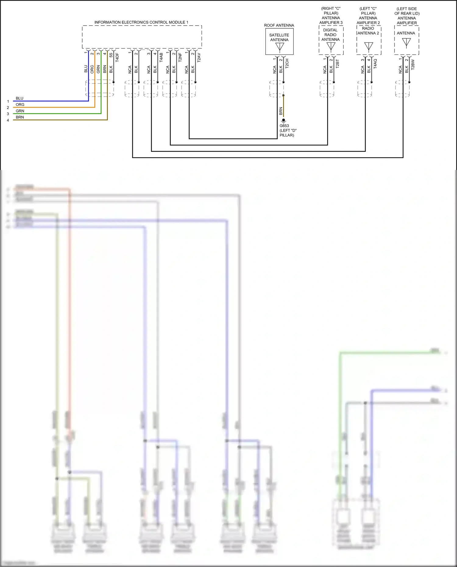 Audi RS7 I facelift (2014-2018) information electronics control module 1 wiring diagram  (16 of 22)