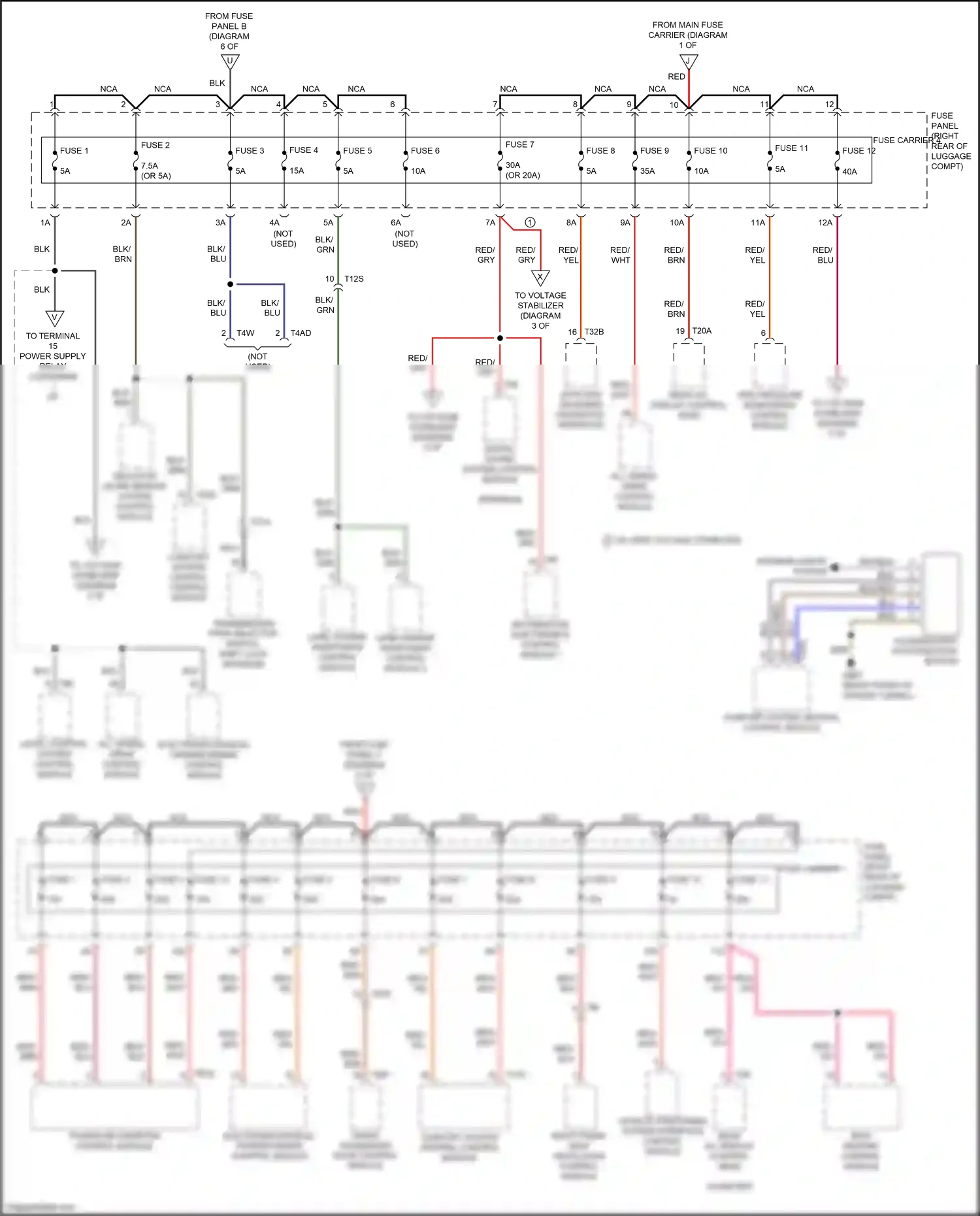 Audi RS7 I facelift (2014-2018) information electronics control module 1 wiring diagram  (3 of 22)
