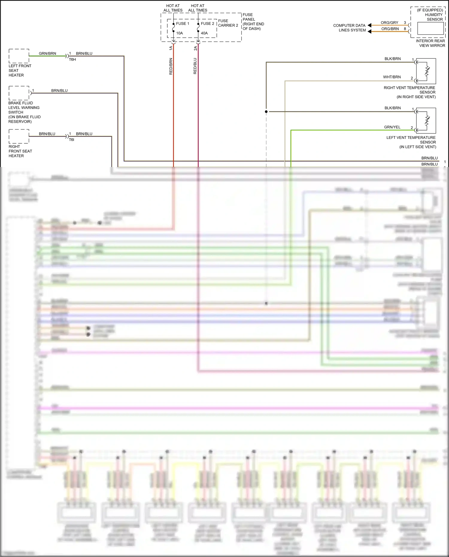 Audi RS7 I facelift (2014-2018) left vent temperature sensor wiring diagram  (2 of 2)