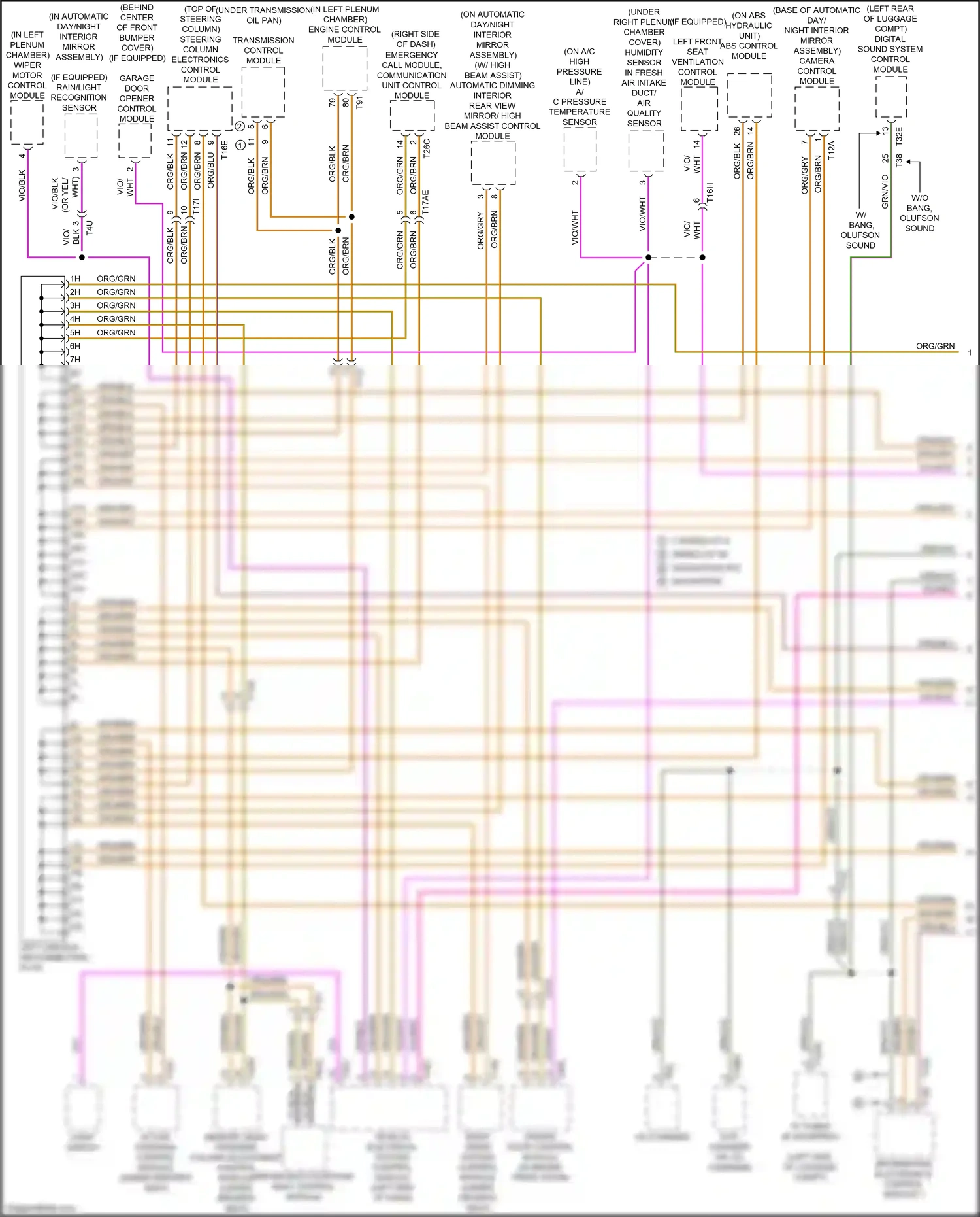 Audi RS7 I facelift (2014-2018) night vision system control module wiring diagram  (1 of 3)