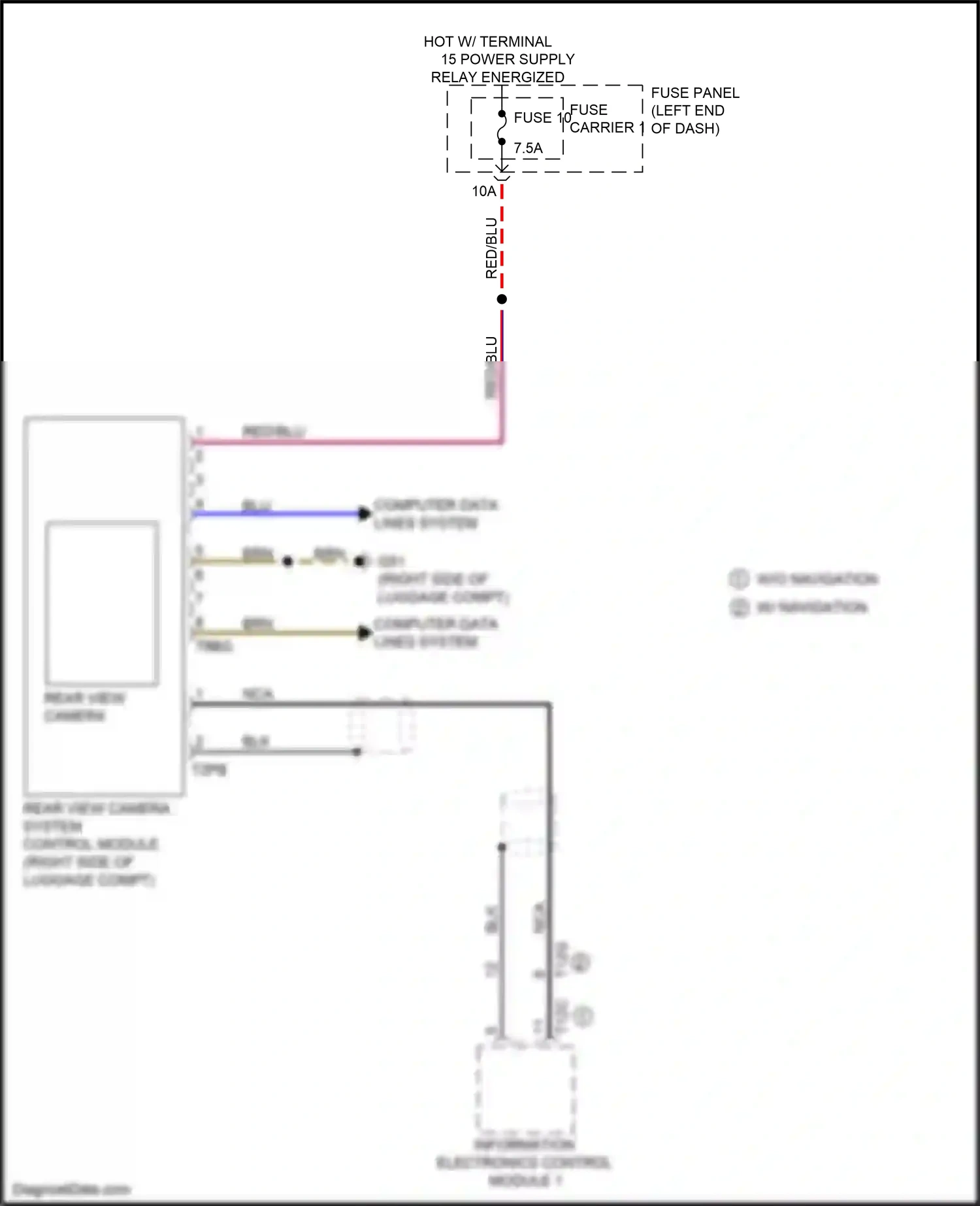 Audi RS7 I facelift (2014-2018) rear view camera system control module wiring diagram  (10 of 11)