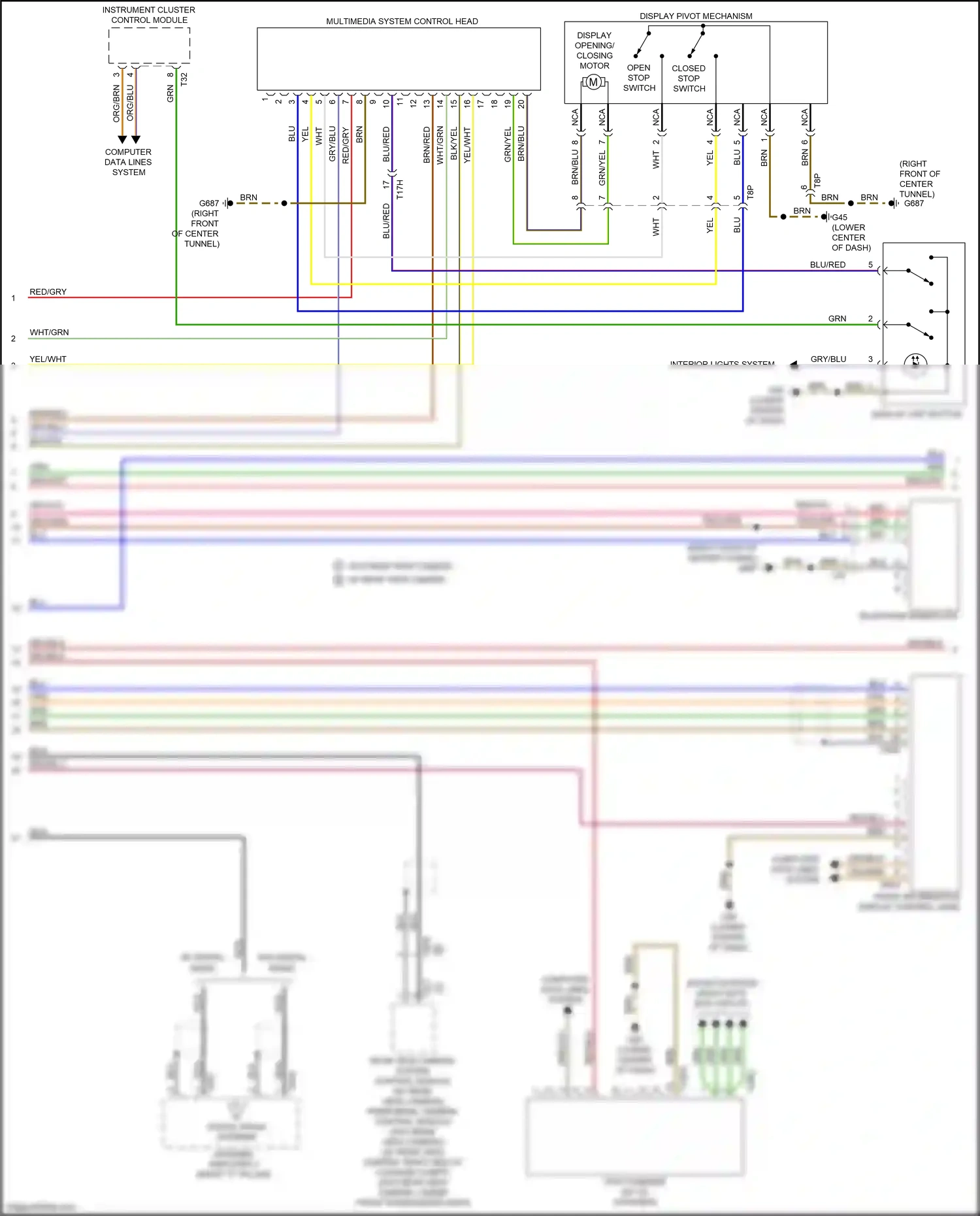 Audi RS7 I facelift (2014-2018) rear view camera system control module wiring diagram  (3 of 11)