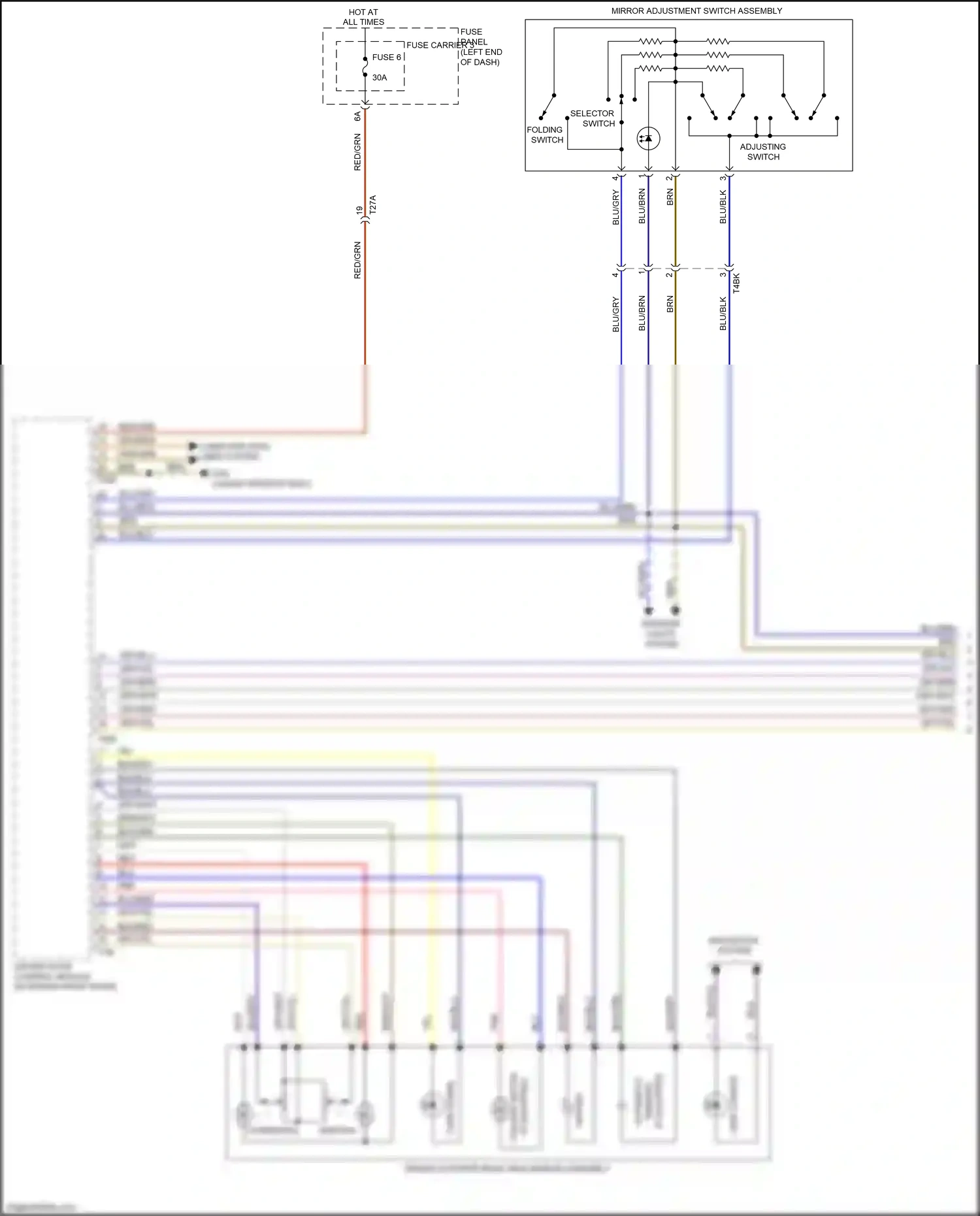 Audi RS7 I facelift (2014-2018) selector switch wiring diagram  (1 of 1)