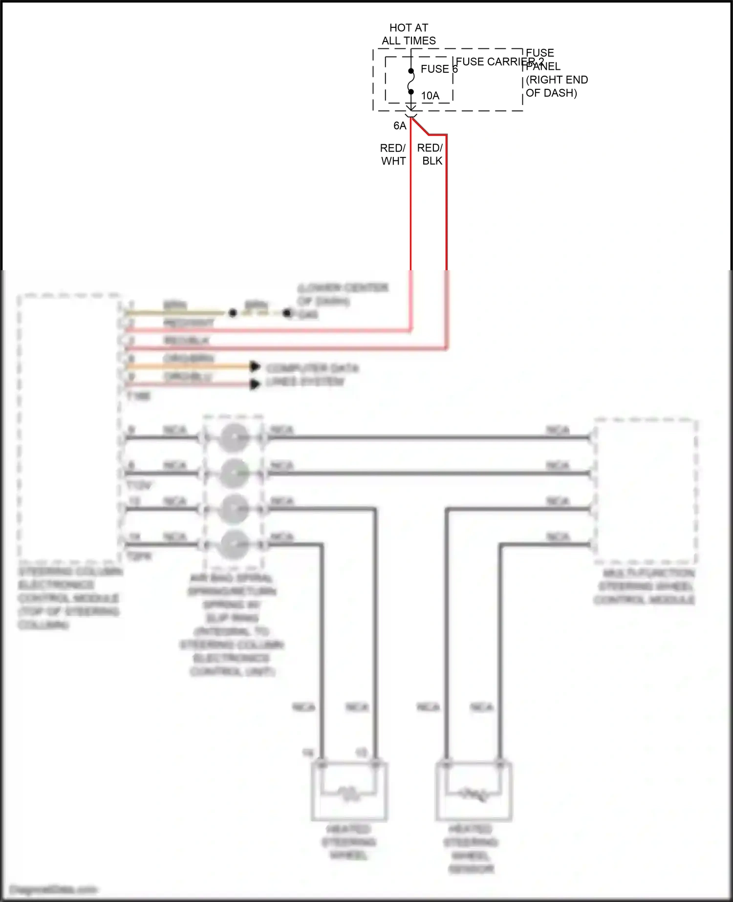 Audi RS7 I facelift (2014-2018) steering column electronics control module wiring diagram  (14 of 17)