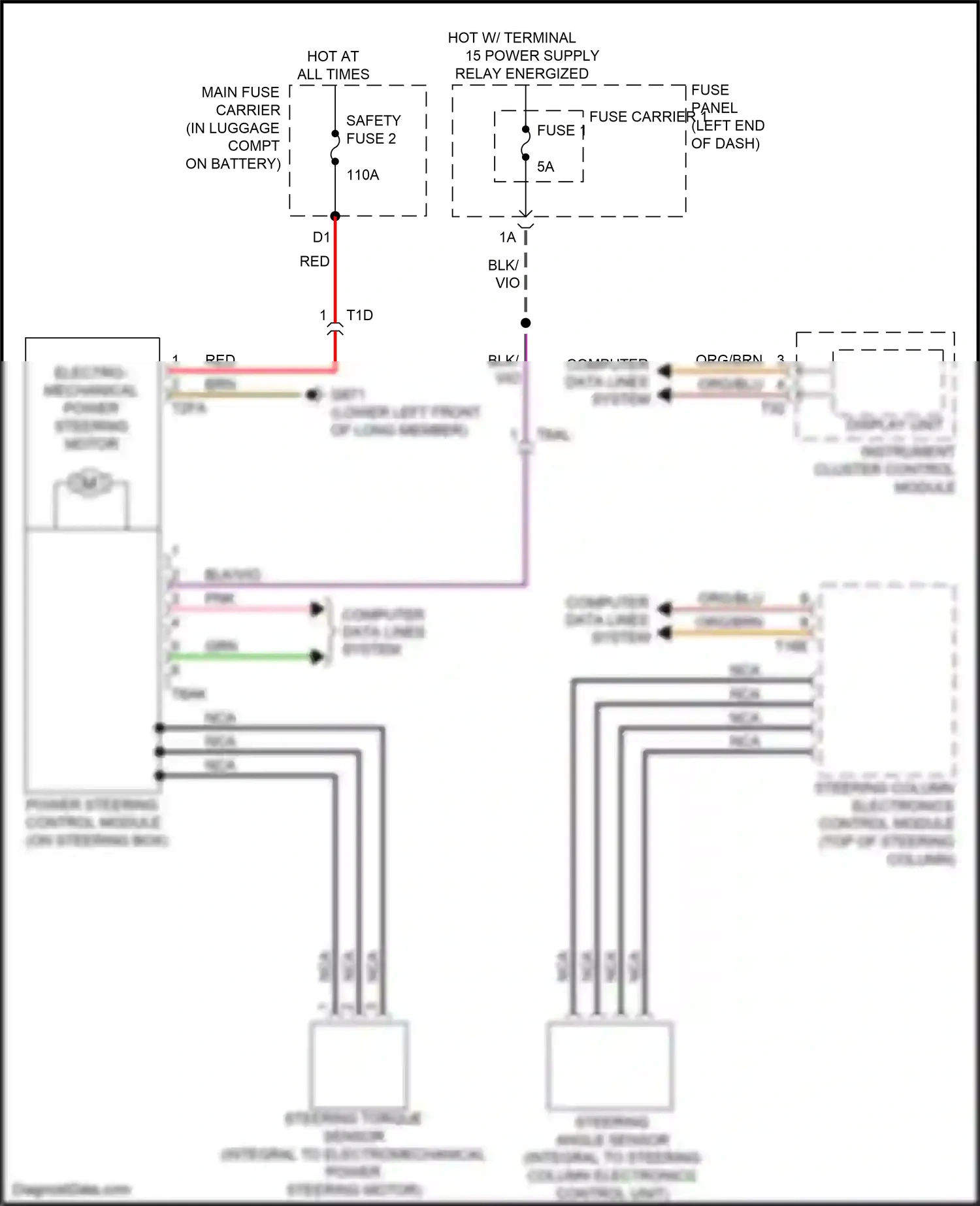 Audi RS7 I facelift (2014-2018) steering column electronics control module wiring diagram  (12 of 17)