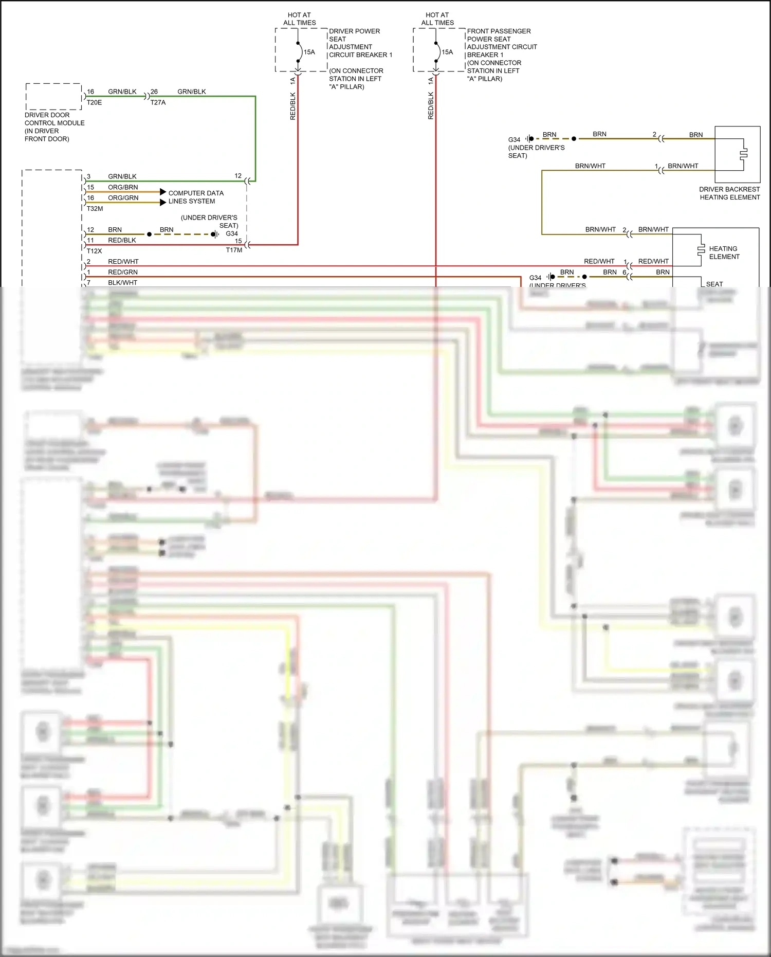 Audi RS7 I facelift (2014-2018) temperature sensor wiring diagram  (1 of 3)
