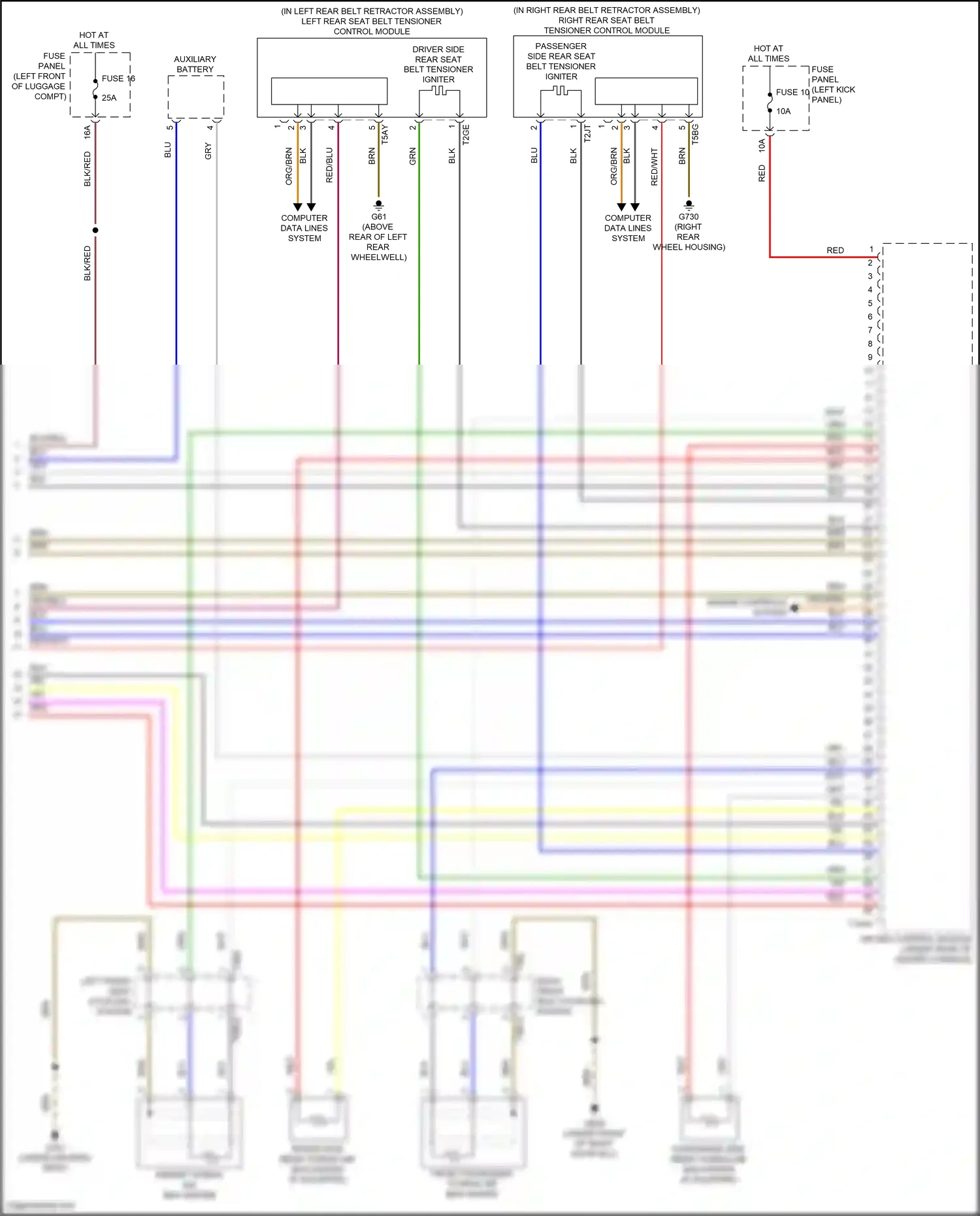 Audi RS7 II (2019-2024) computer data lines system wiring diagram  (139 of 146)