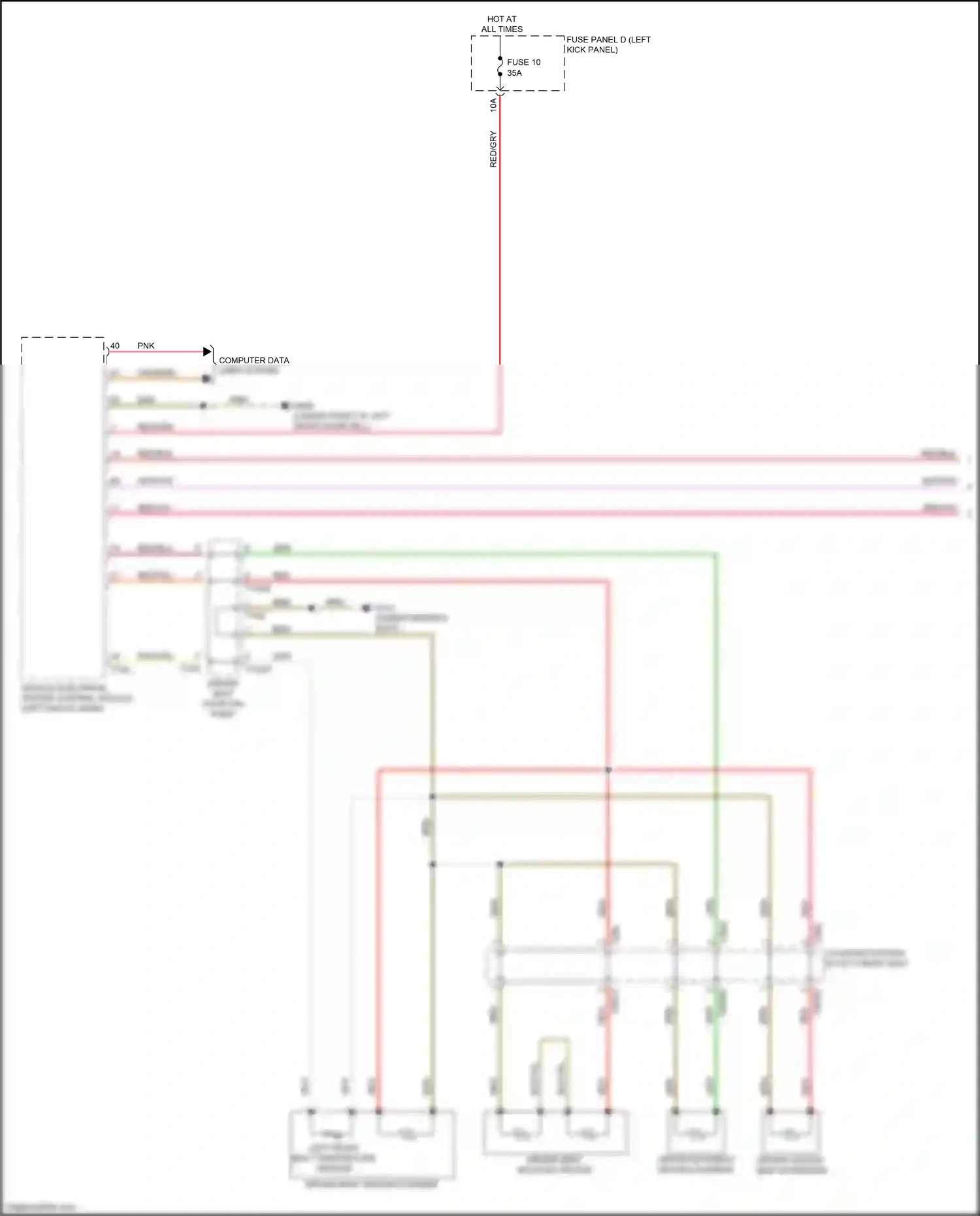 Audi RS7 II (2019-2024) driver backrest heating element wiring diagram  (1 of 4)