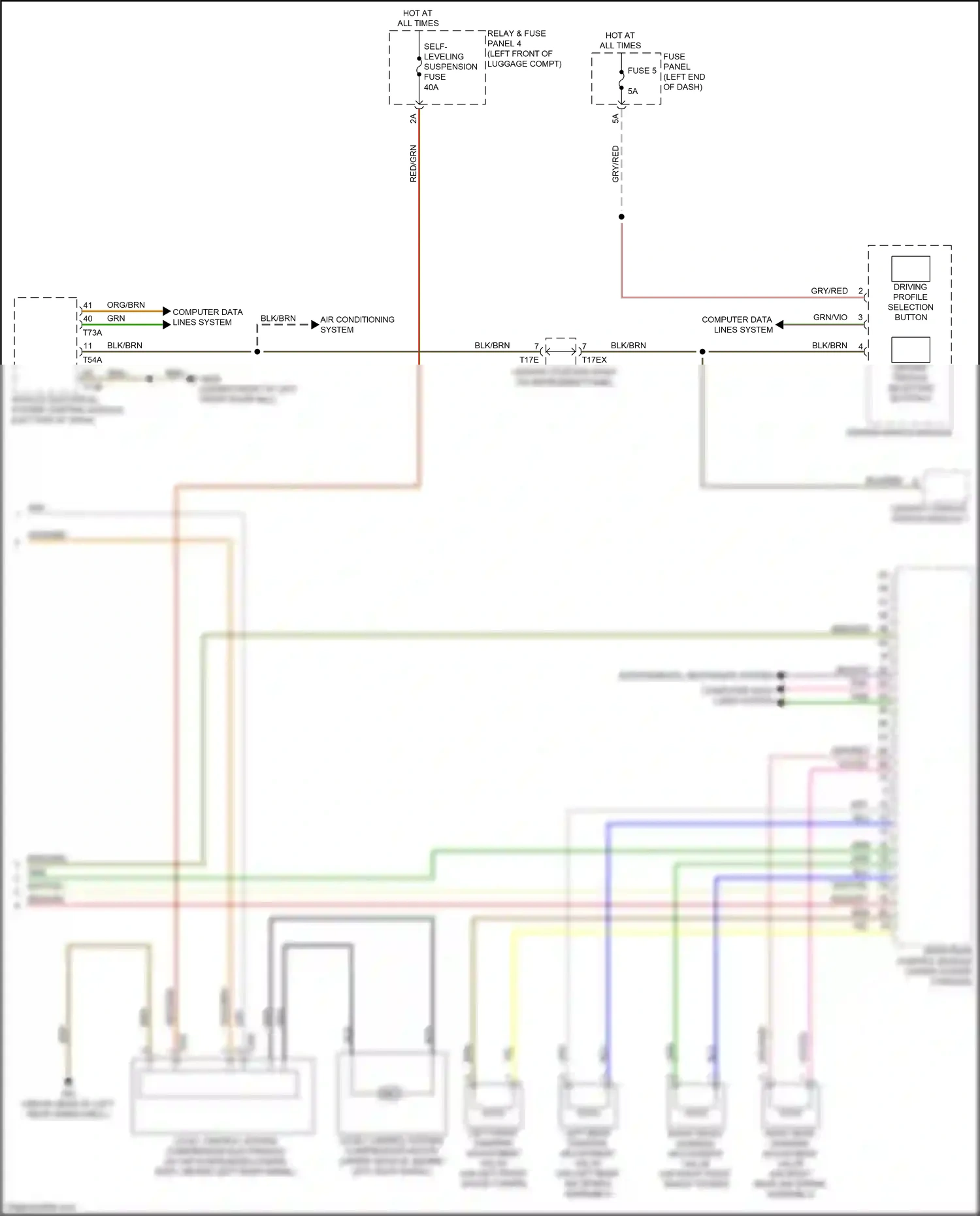 Audi RS7 II (2019-2024) drivetrain control module wiring diagram  (2 of 5)