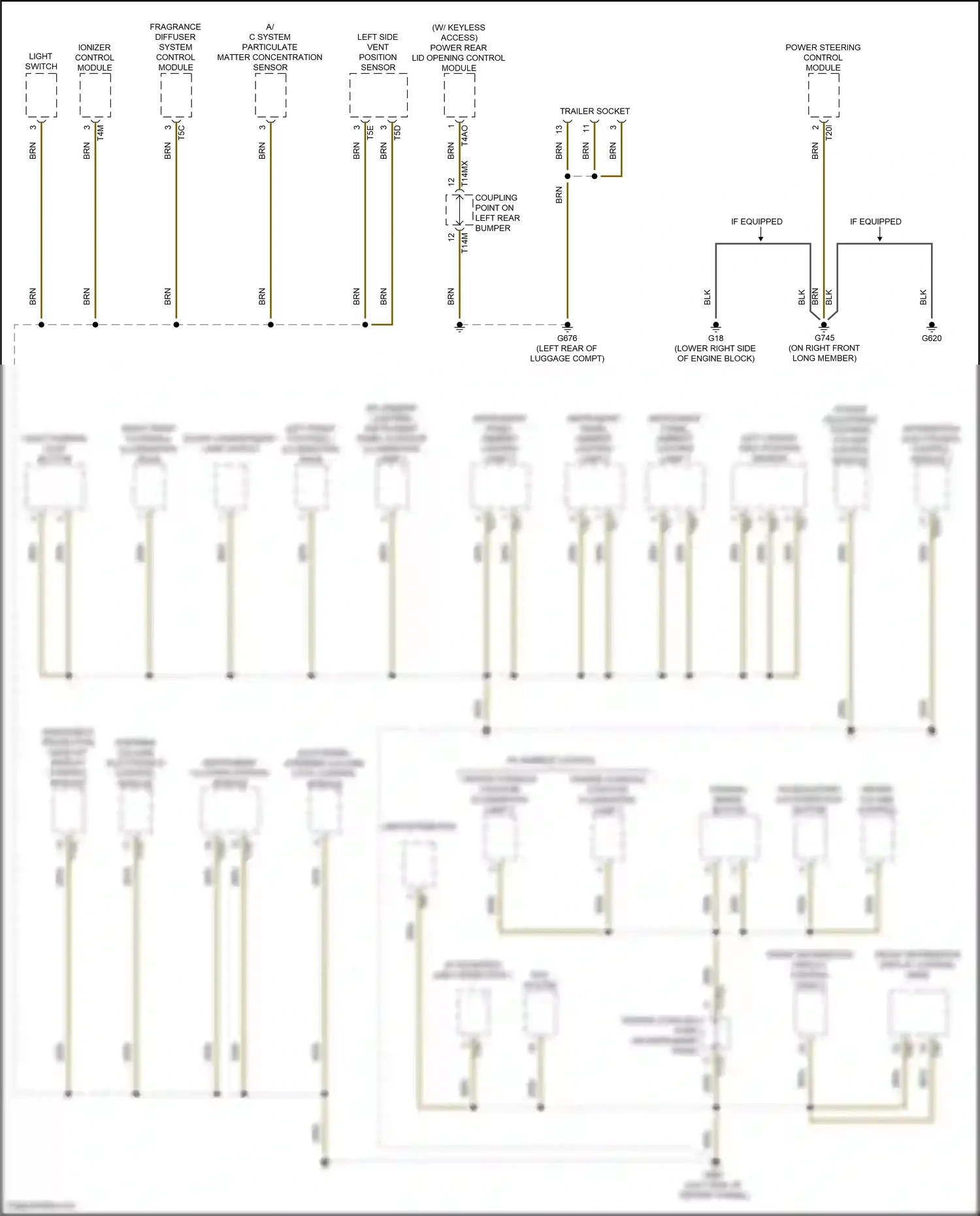 Audi RS7 II (2019-2024) electronic steering column lock control module wiring diagram  (3 of 6)
