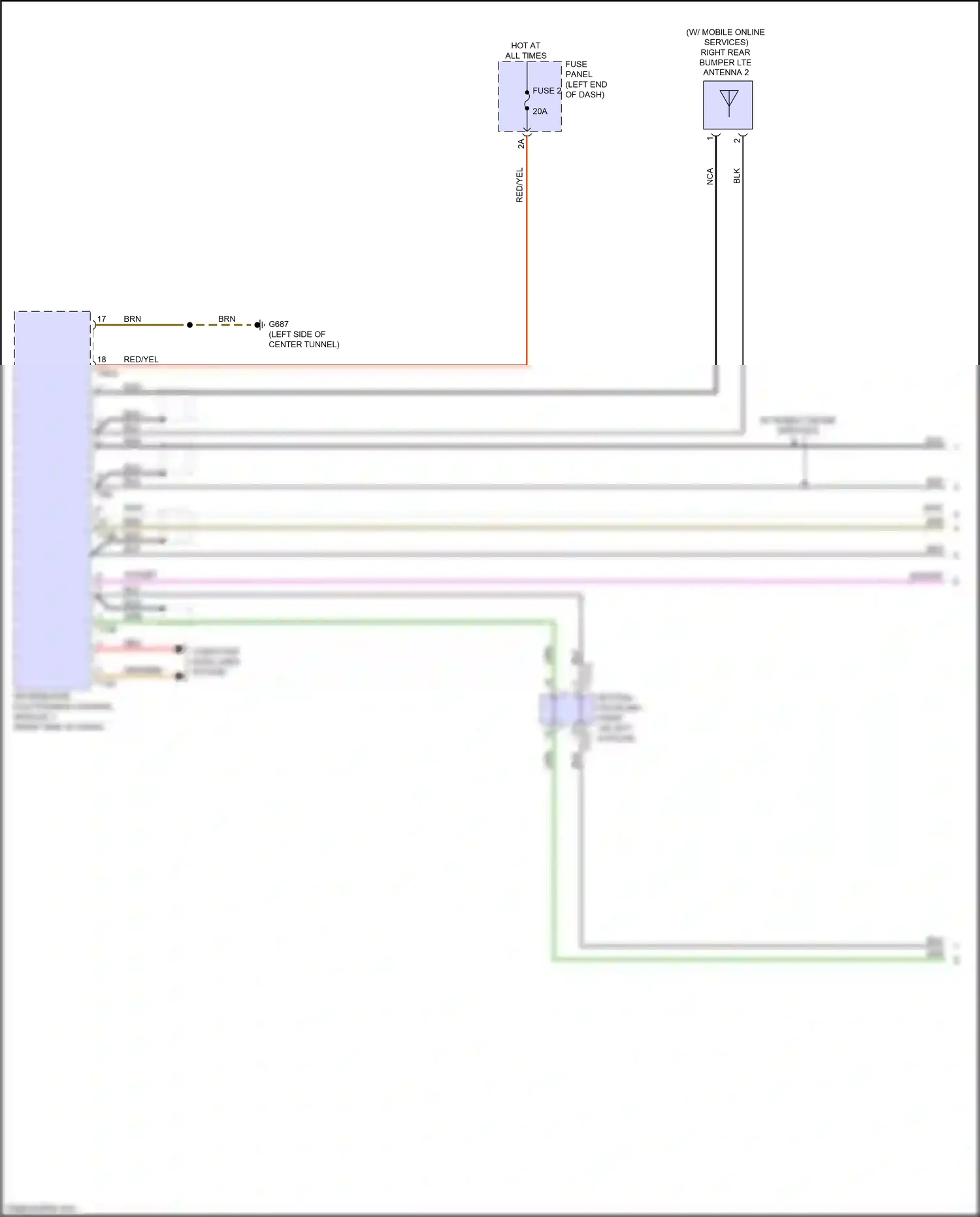 Audi RS7 II (2019-2024) information electronics control module 1 wiring diagram  (2 of 23)
