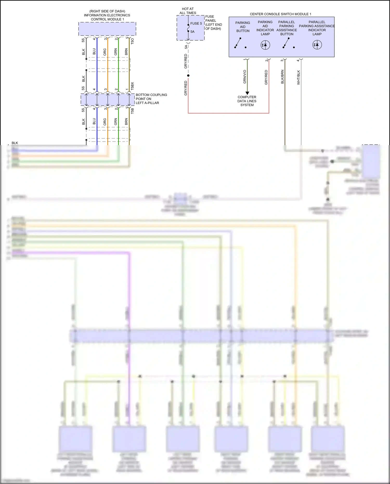 Audi RS7 II (2019-2024) information electronics control module 1 wiring diagram  (8 of 23)