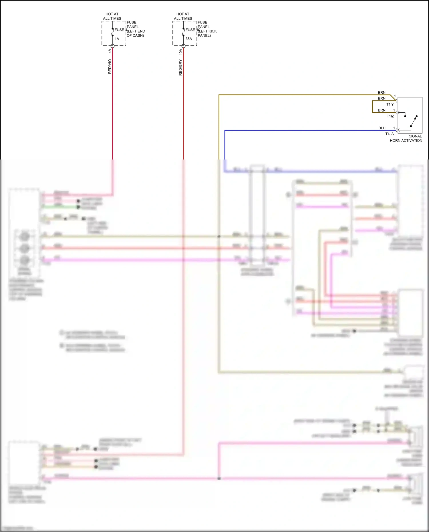 Audi RS7 II (2019-2024) multi-function steering wheel control module wiring diagram  (3 of 4)