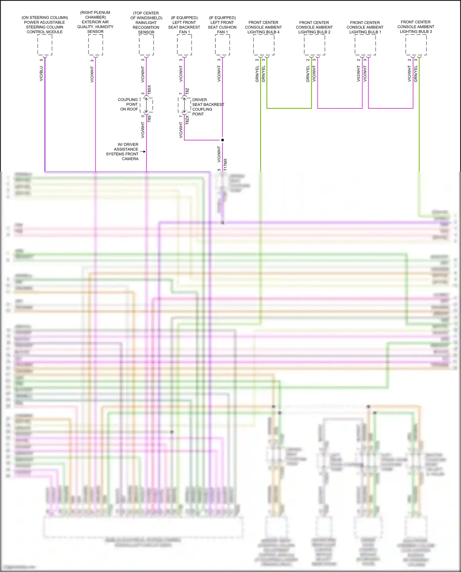 Audi RS7 II (2019-2024) power adjustable steering column control module wiring diagram  (1 of 4)