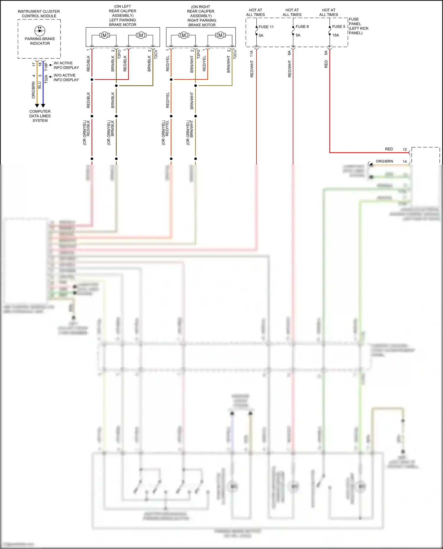 Audi RS7 II (2019-2024) push button wiring diagram  (2 of 2)