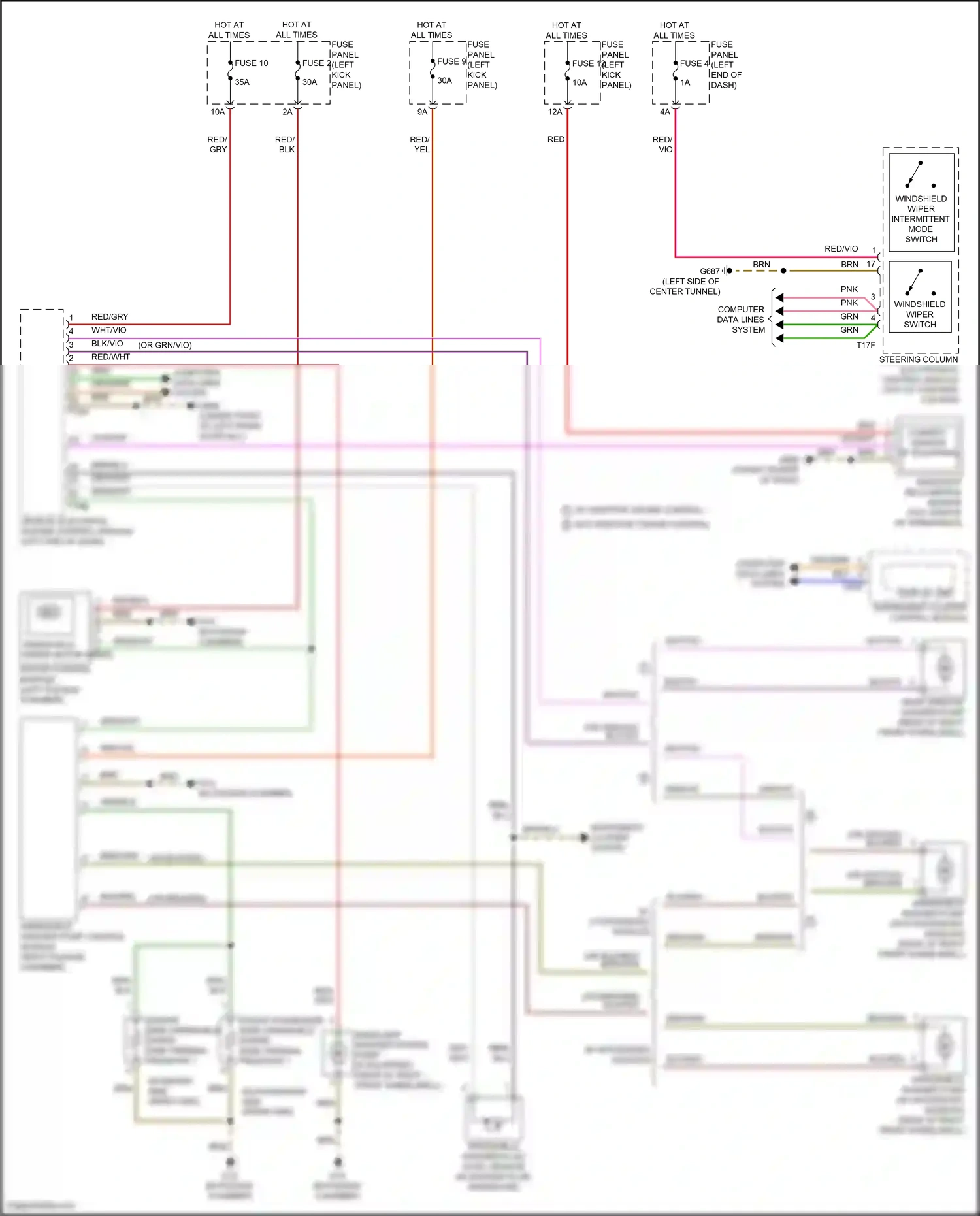 Audi RS7 II (2019-2024) rain/light recognition sensor wiring diagram  (10 of 11)