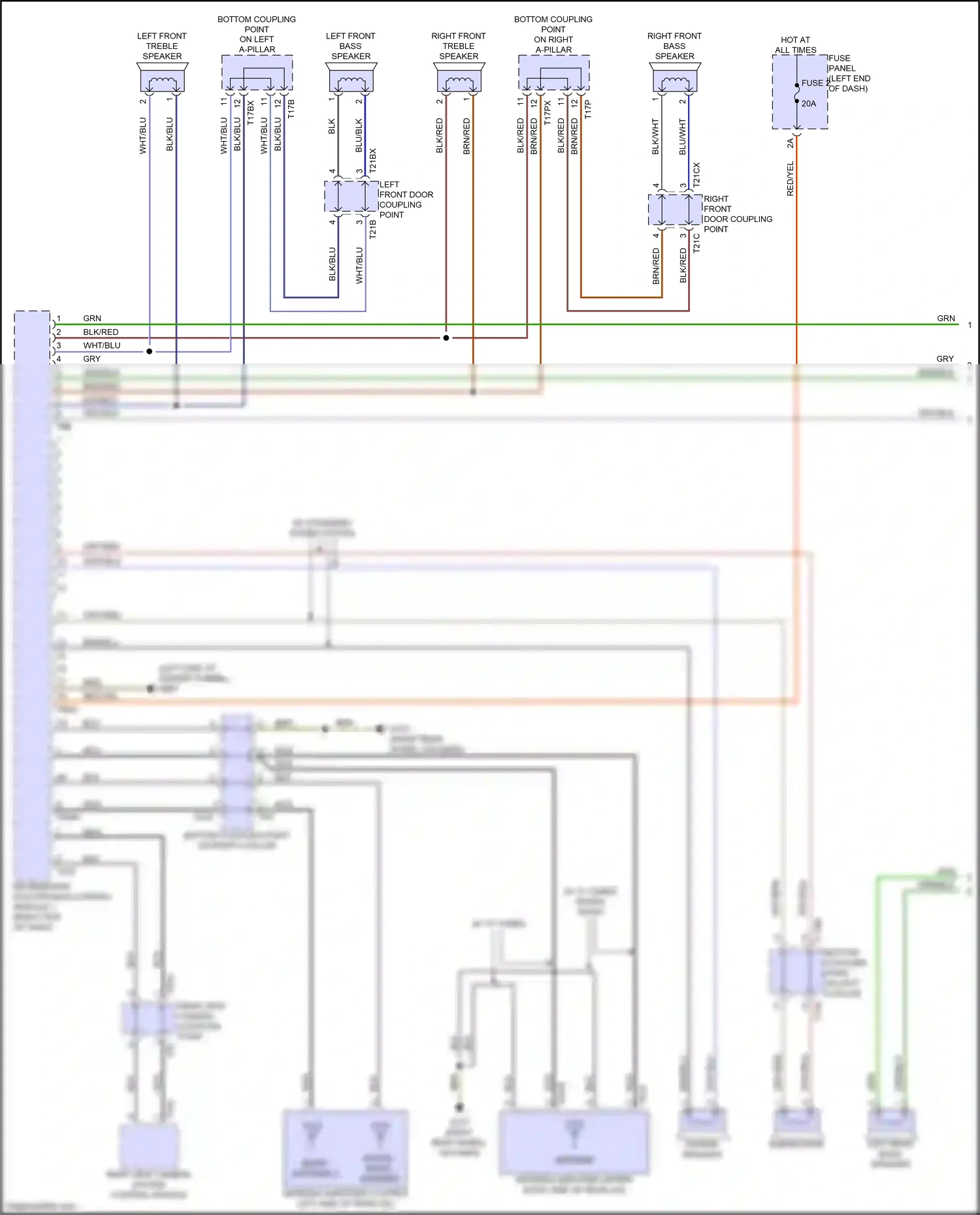 Audi RS7 II (2019-2024) rear view camera system control module wiring diagram  (5 of 10)