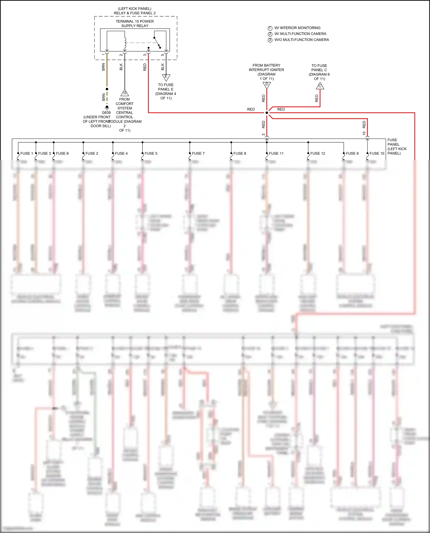Audi RS7 II (2019-2024) w/ multi-function camera wiring diagram  (4 of 5)